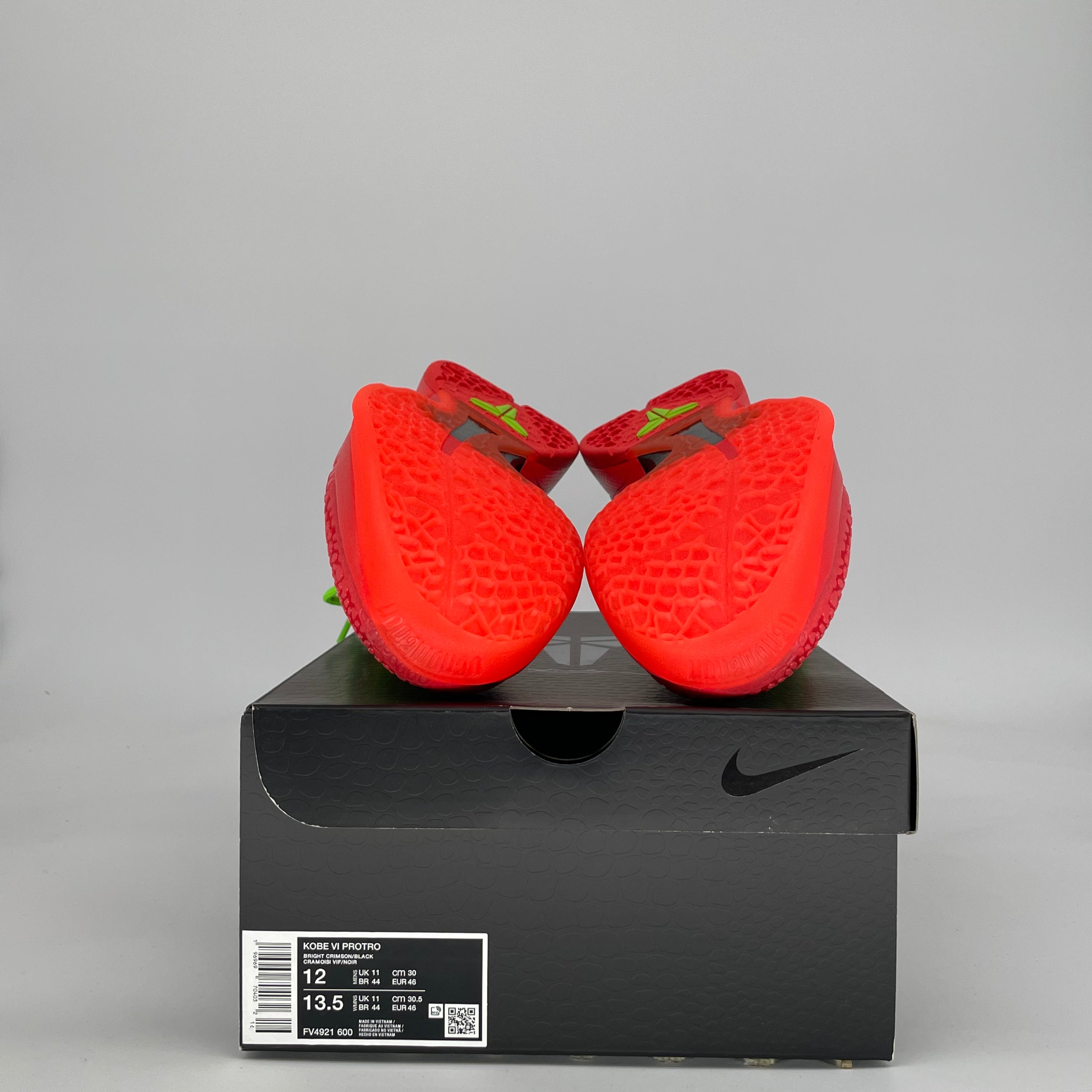 NIKE KOBE 6 PROTRO REVERSE GRINCH FV4921-600 SIZE 12/13.5W