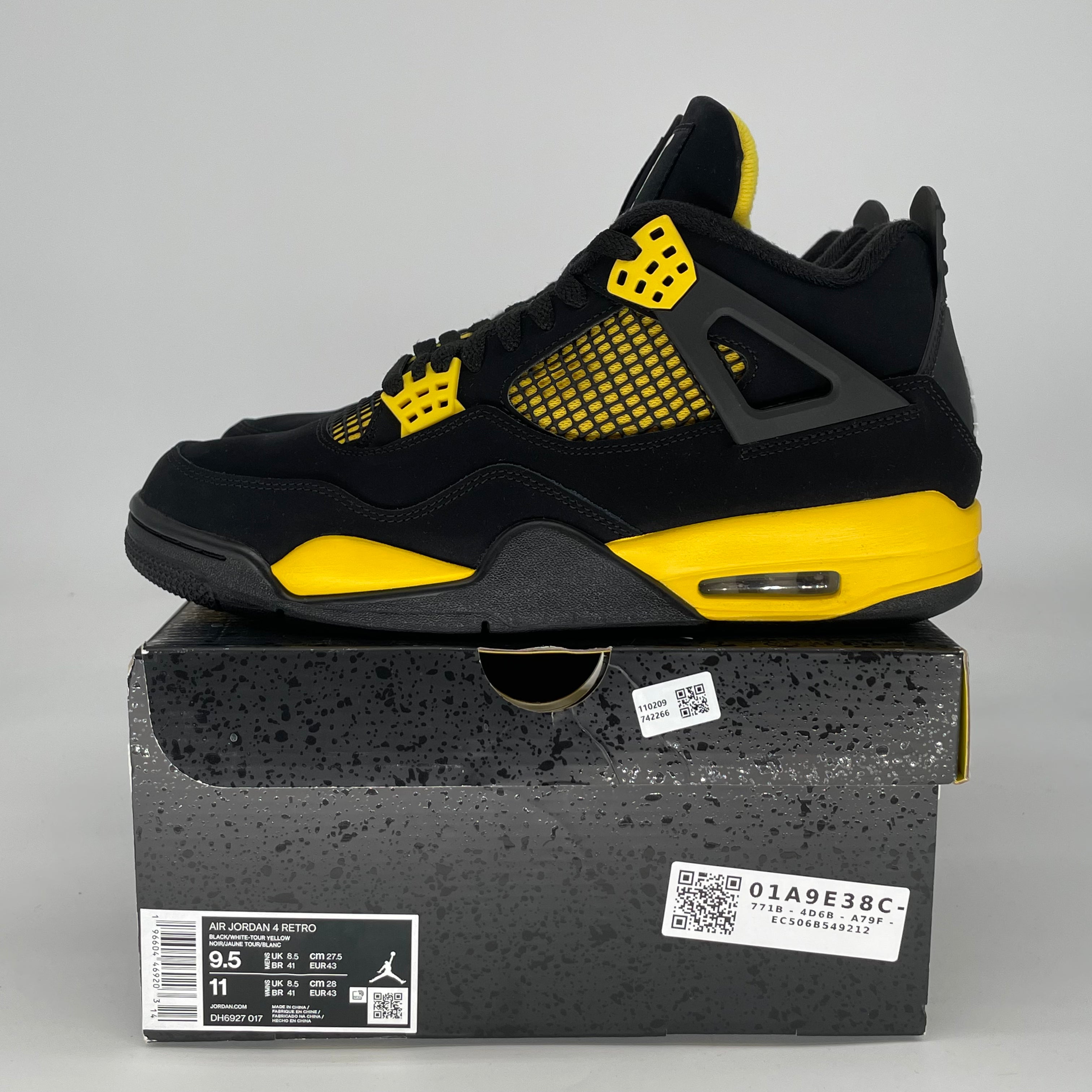 AIR JORDAN 4 THUNDER DH6927-017 SIZE 9.5/11W