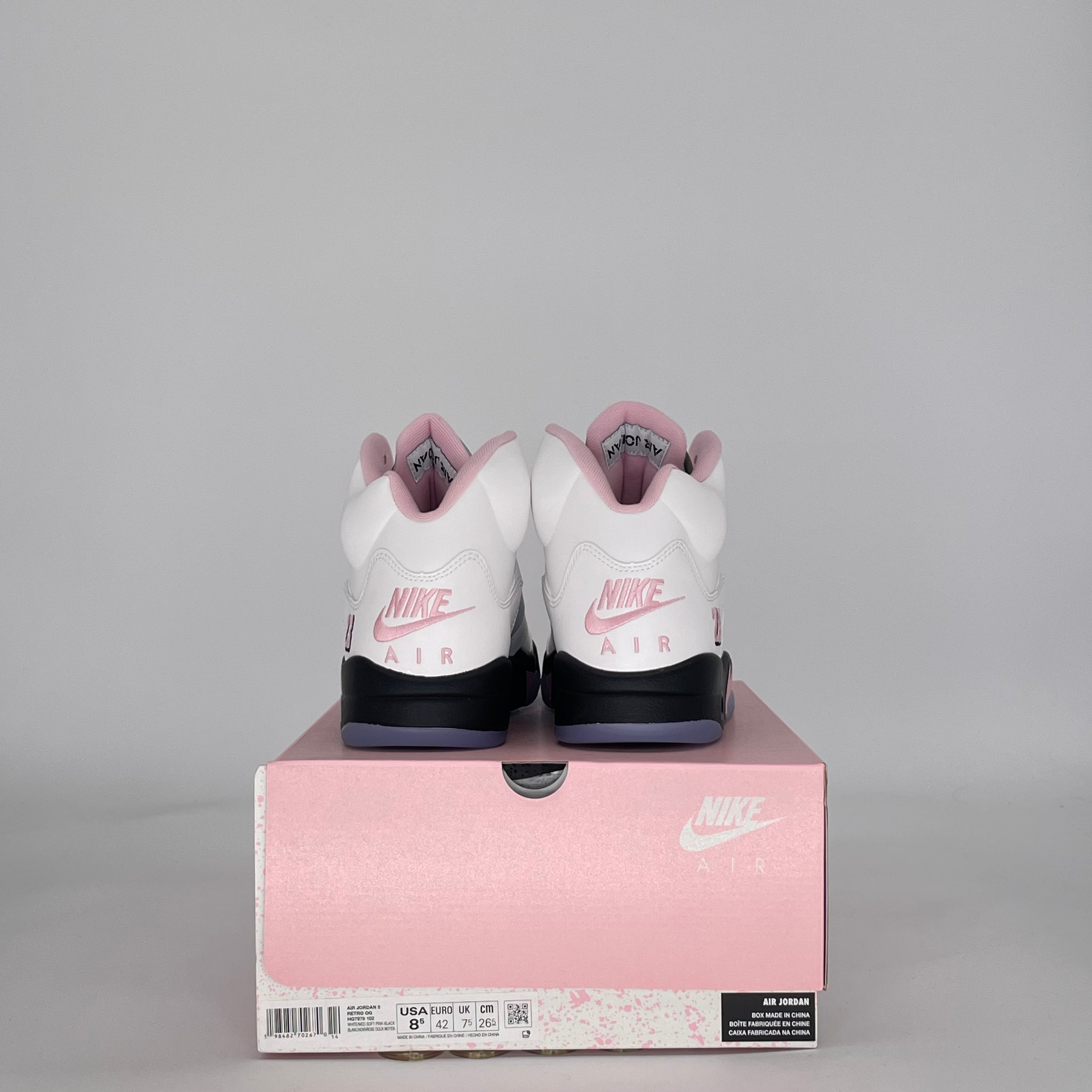 AIR JORDAN 5 MEDIUM SOFT PINK HQ7978-102 SIZE 8.5/10W