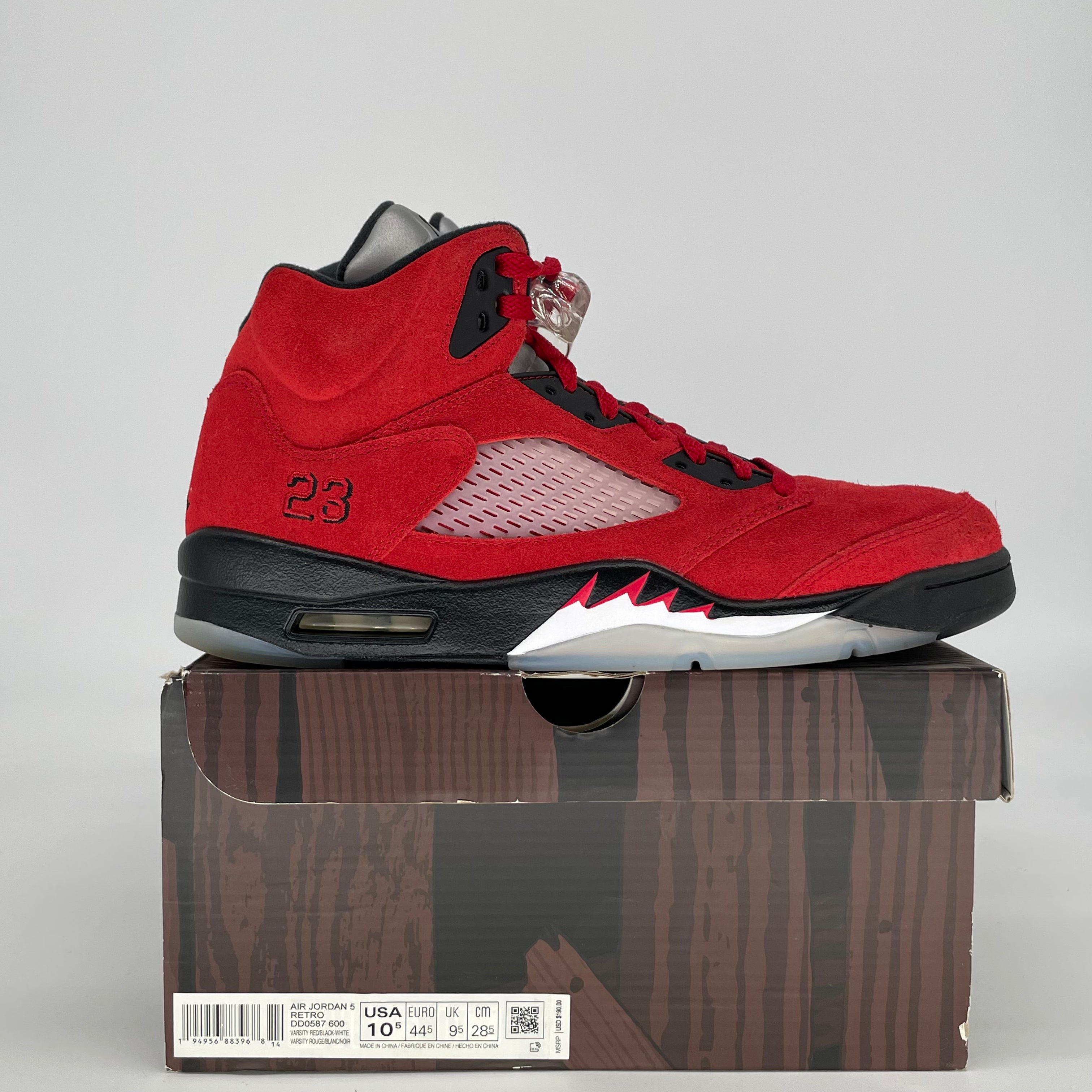 AIR JORDAN 5 RAGING BULL RED DD0587-600 SIZE 10.5/12W