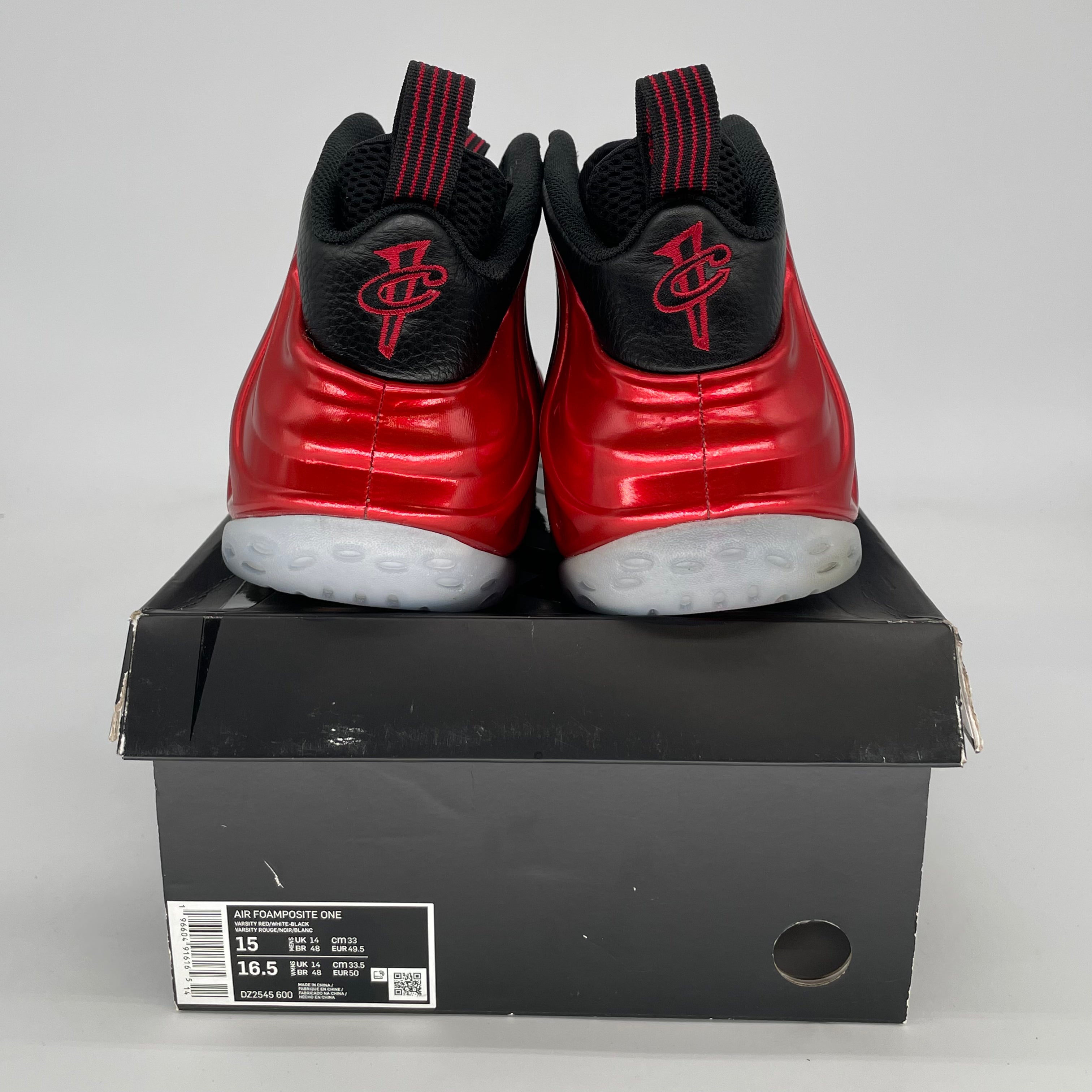 NIKE AIR FOAMPOSITE ONE METALLIC RED SIZE 15 DZ2545-600