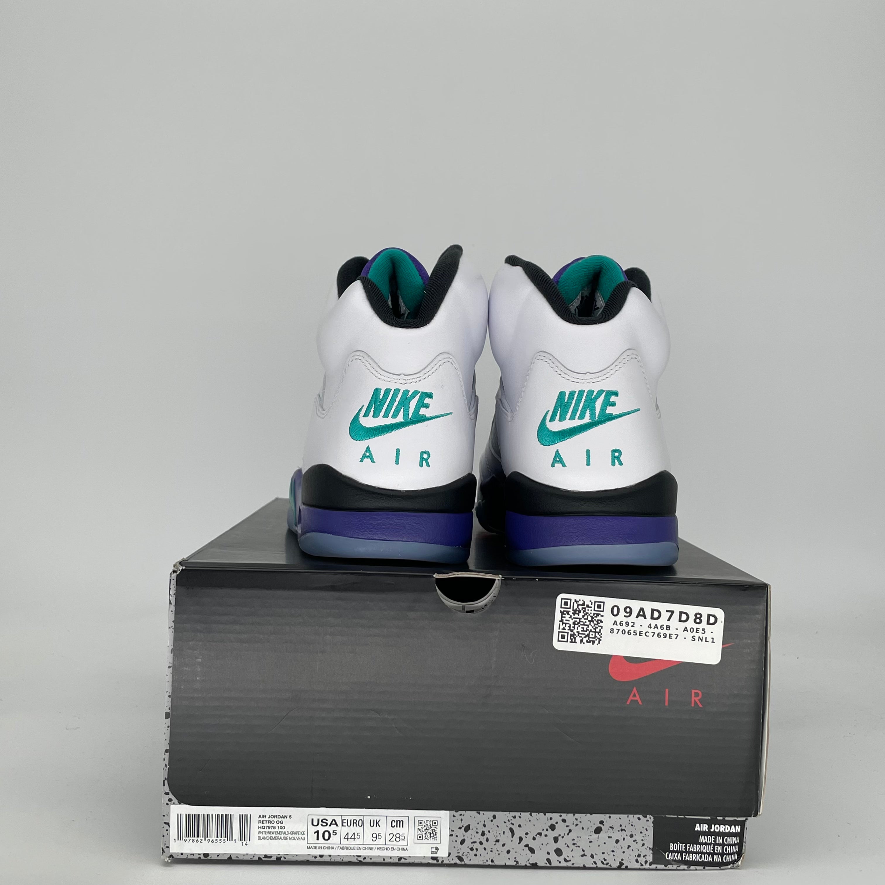 AIR JORDAN 5 GRAPE HQ7978-100 SIZE 10.5/12W