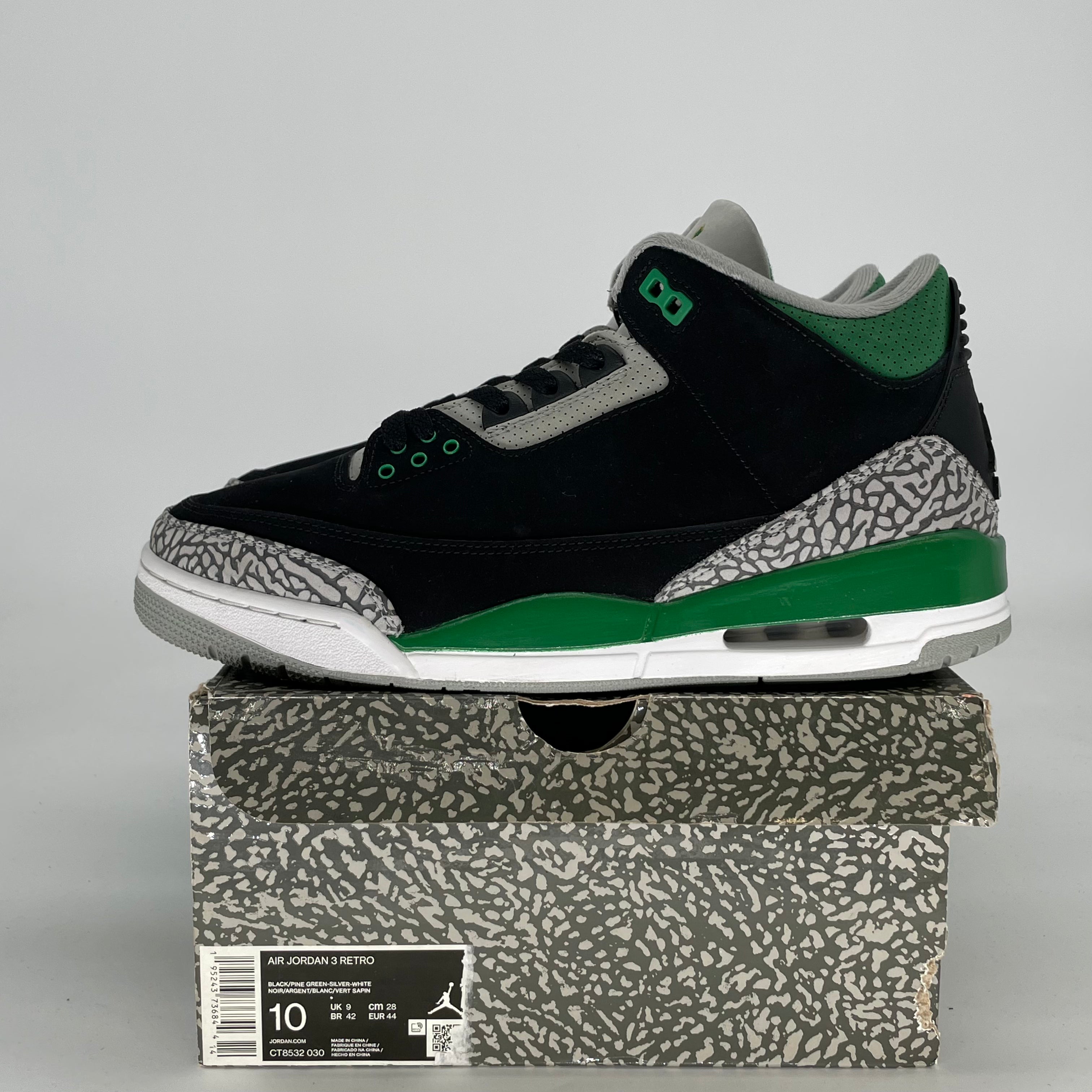 AIR JORDAN 3 PINE GREEN CT8532-030 SIZE 10/11.5W