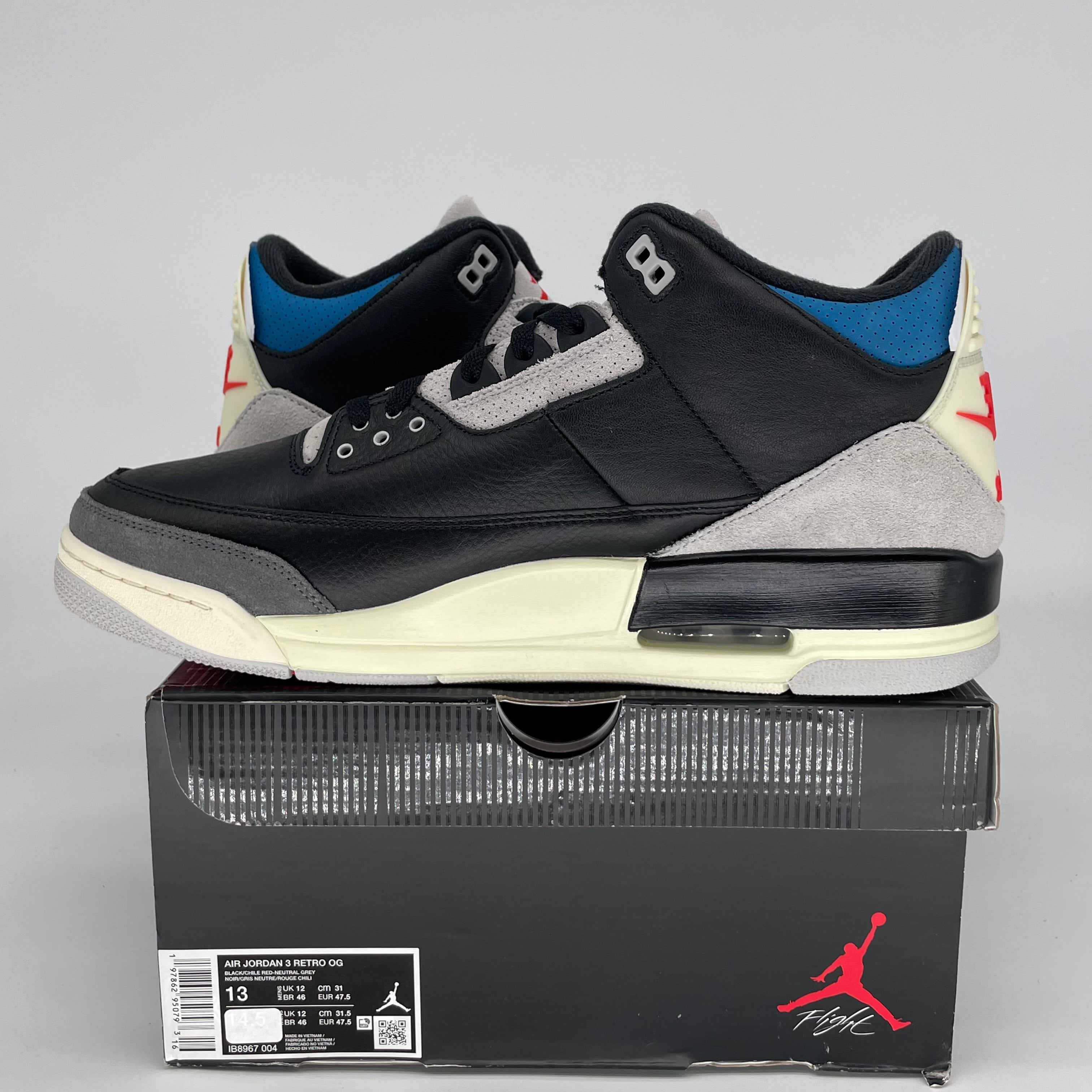 AIR JORDAN 3 RARE AIR IB8967-004 SIZE 13/14.5W