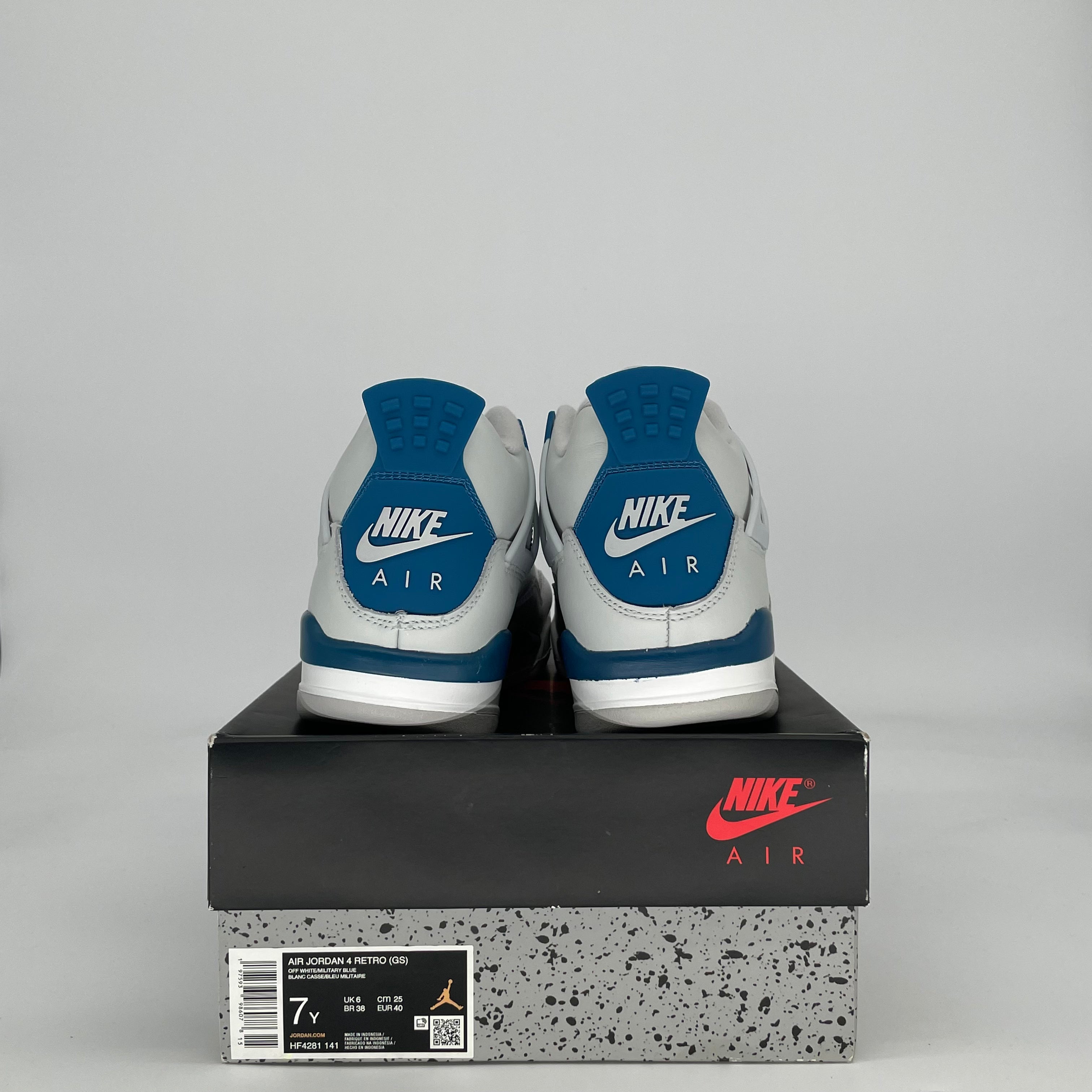 AIR JORDAN 4 MILITARY BLUE HF4281-141 SIZE 7/8.5W