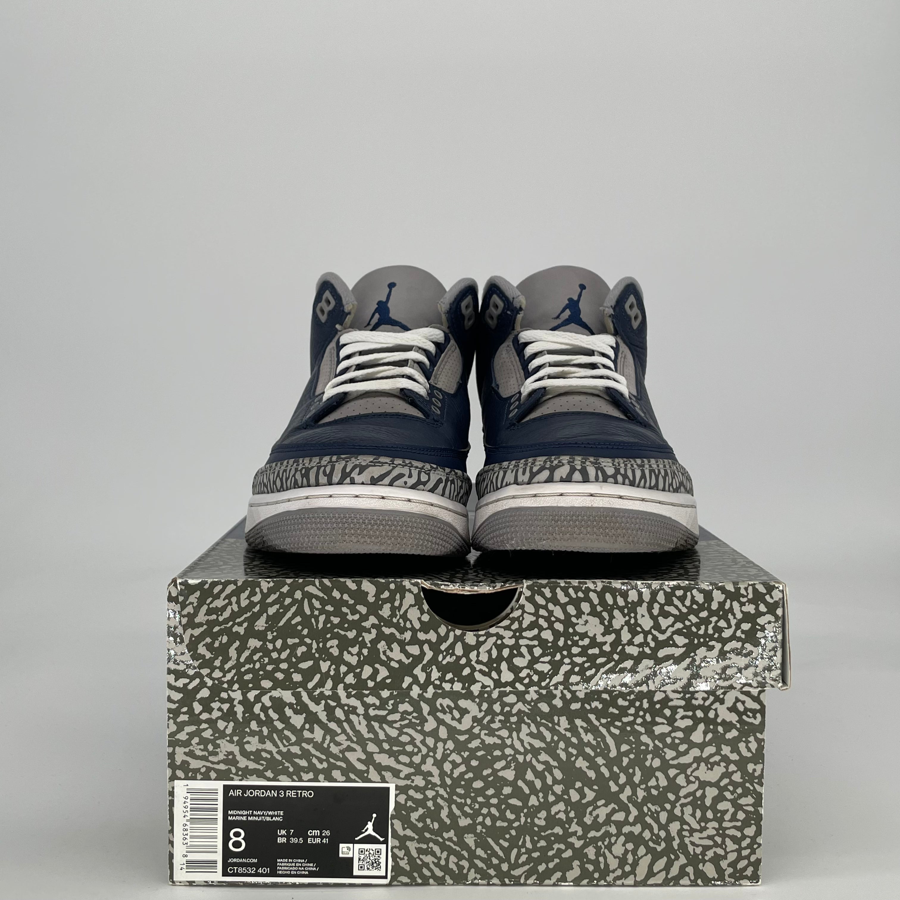 AIR JORDAN 3 GEORGETOWN CT8532-401 SIZE 8/9.5W