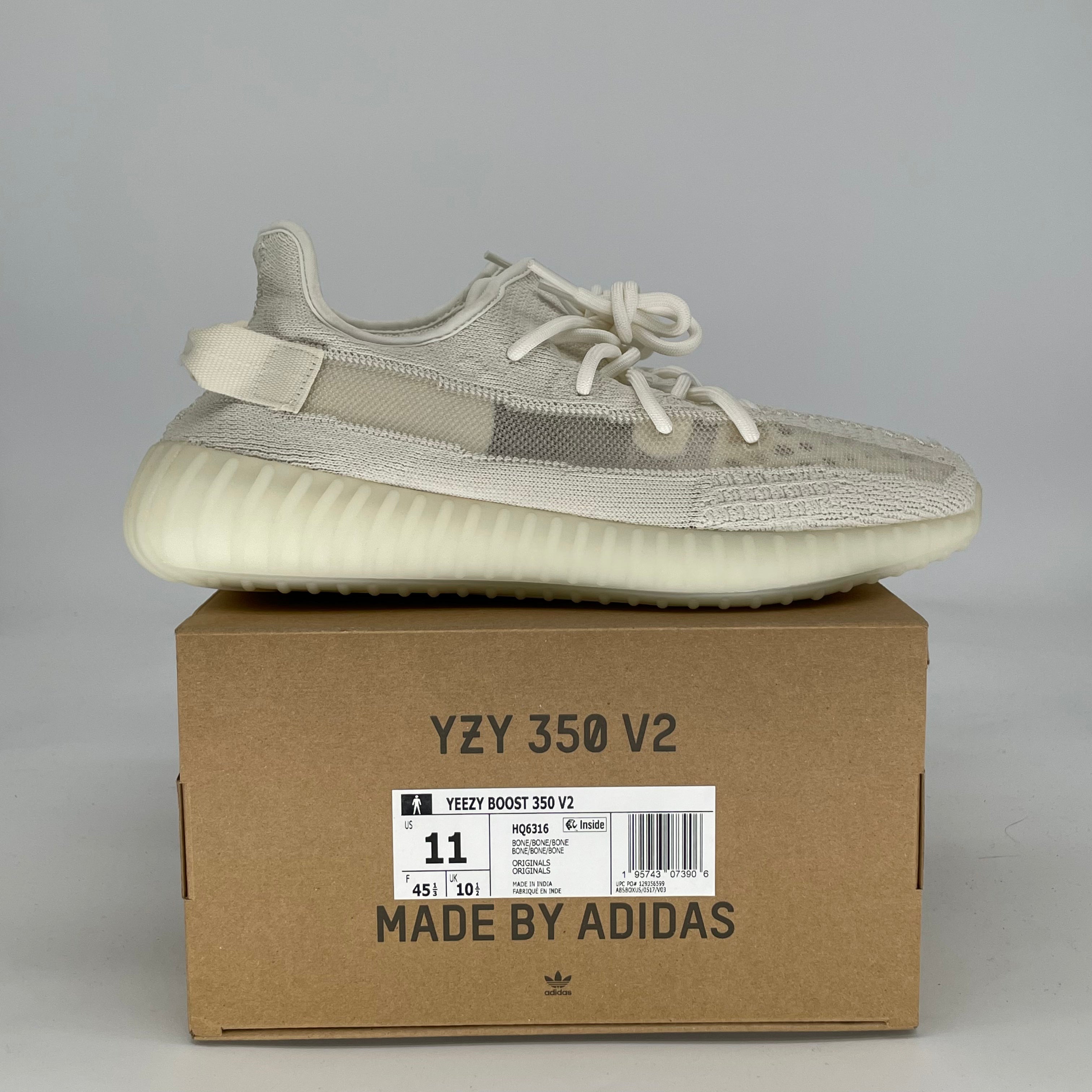 ADIDAS YEEZY 350 V2 BONE HQ6316 SIZE 11/12.5W