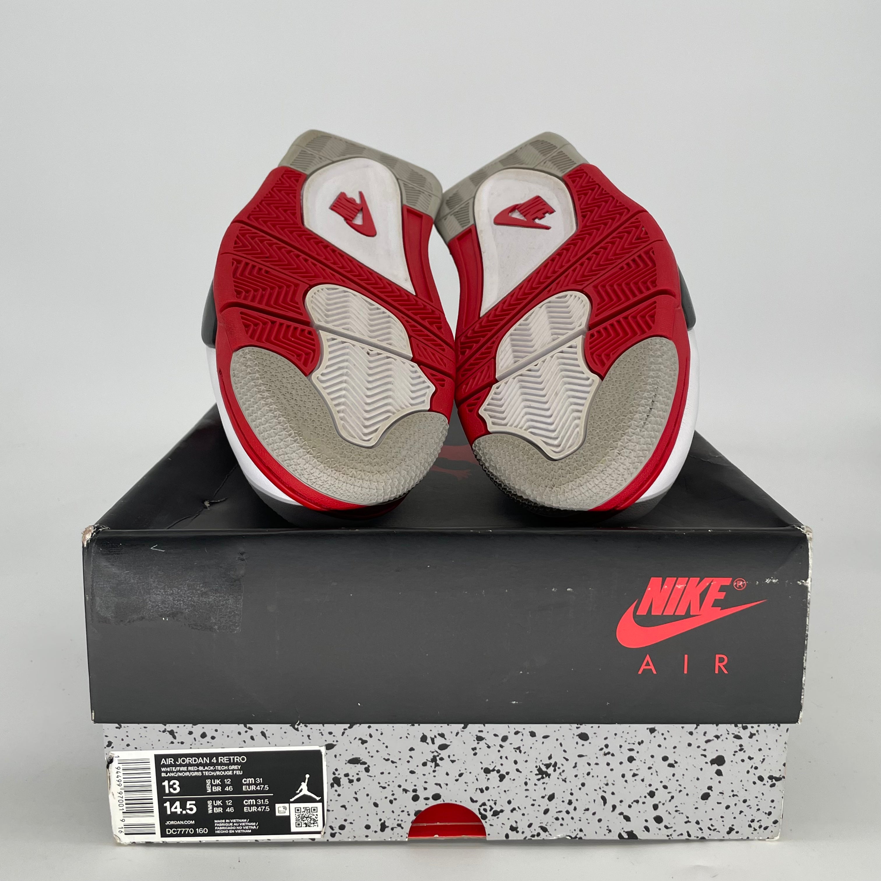 AIR JORDAN 4 FIRE RED DC7770-160 SIZE 13/14.5W