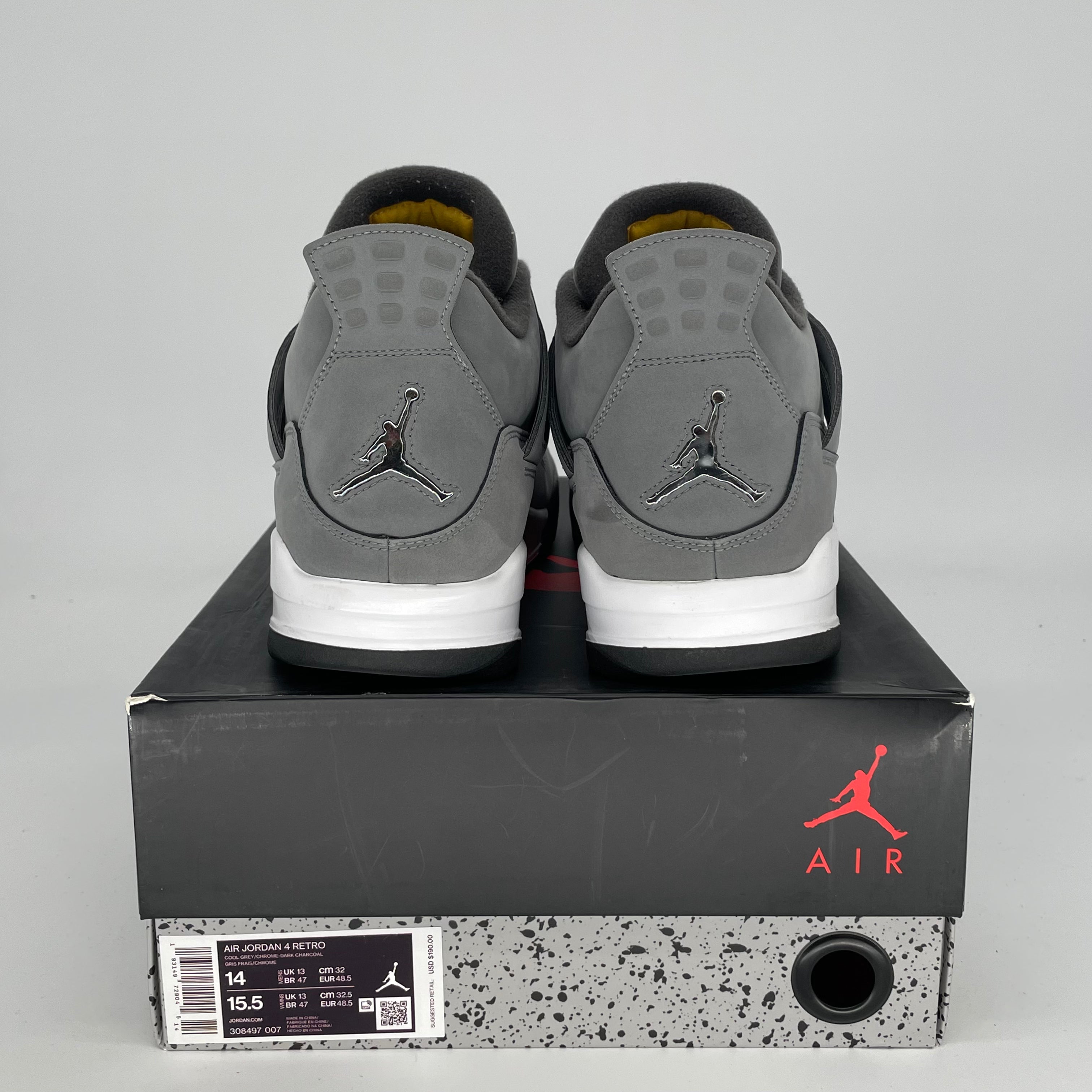 AIR JORDAN 4 COOL GREY SIZE 14/15.5W 308497-007