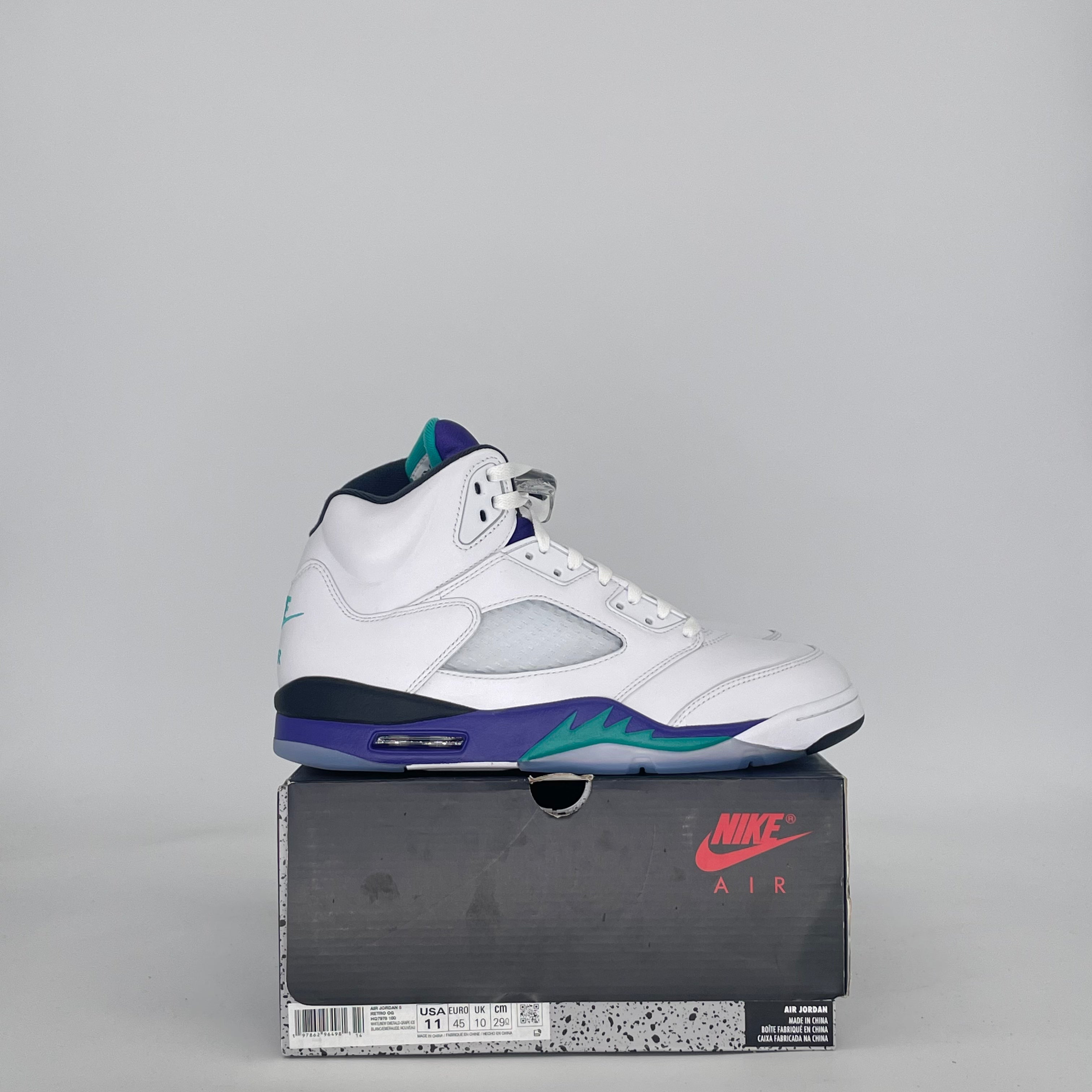 AIR JORDAN 5 GRAPE HQ7978-100 SIZE 11/12.5W