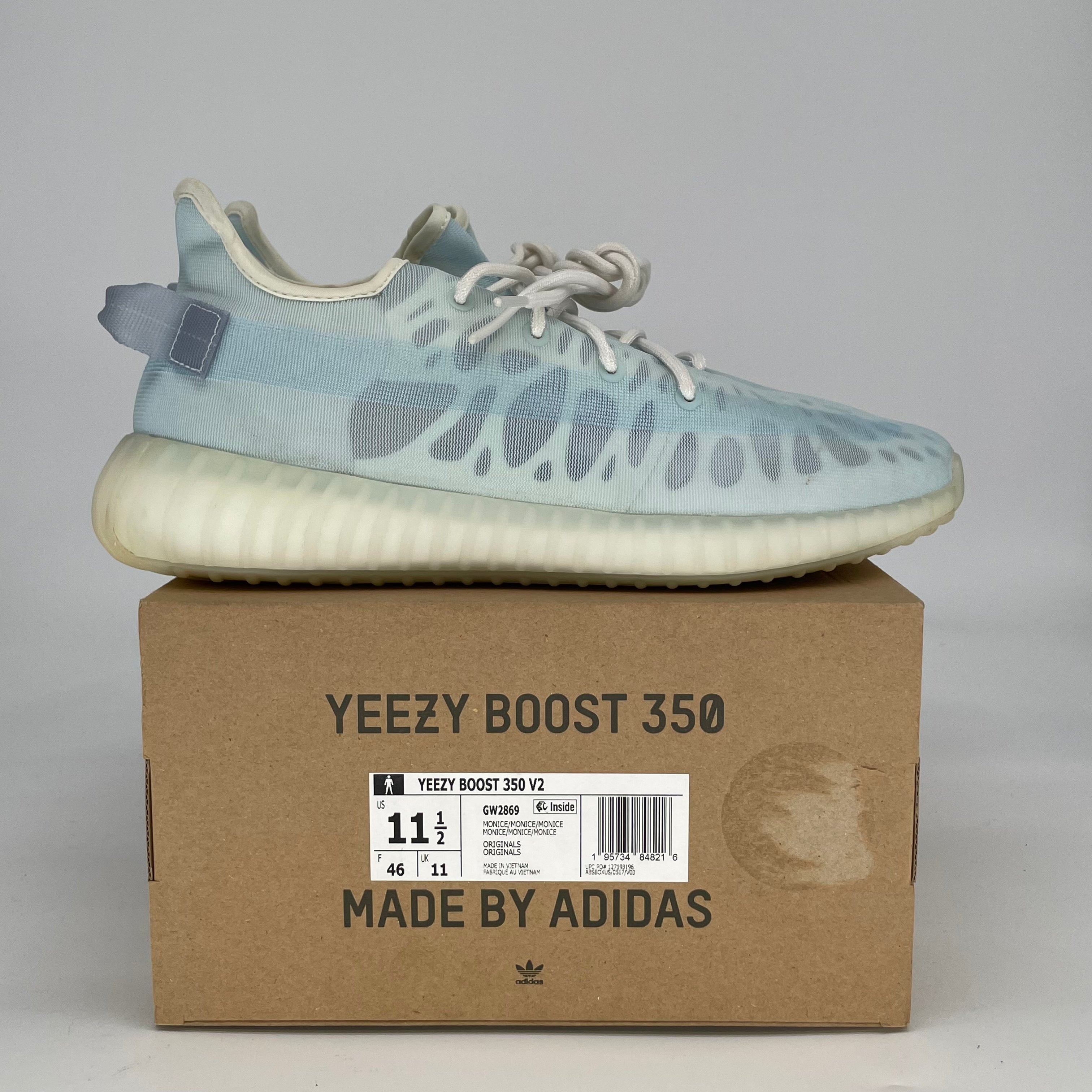 ADIDAS YEEZY 350 V2 MONO ICE GW2869 SIZE 11.5/13W