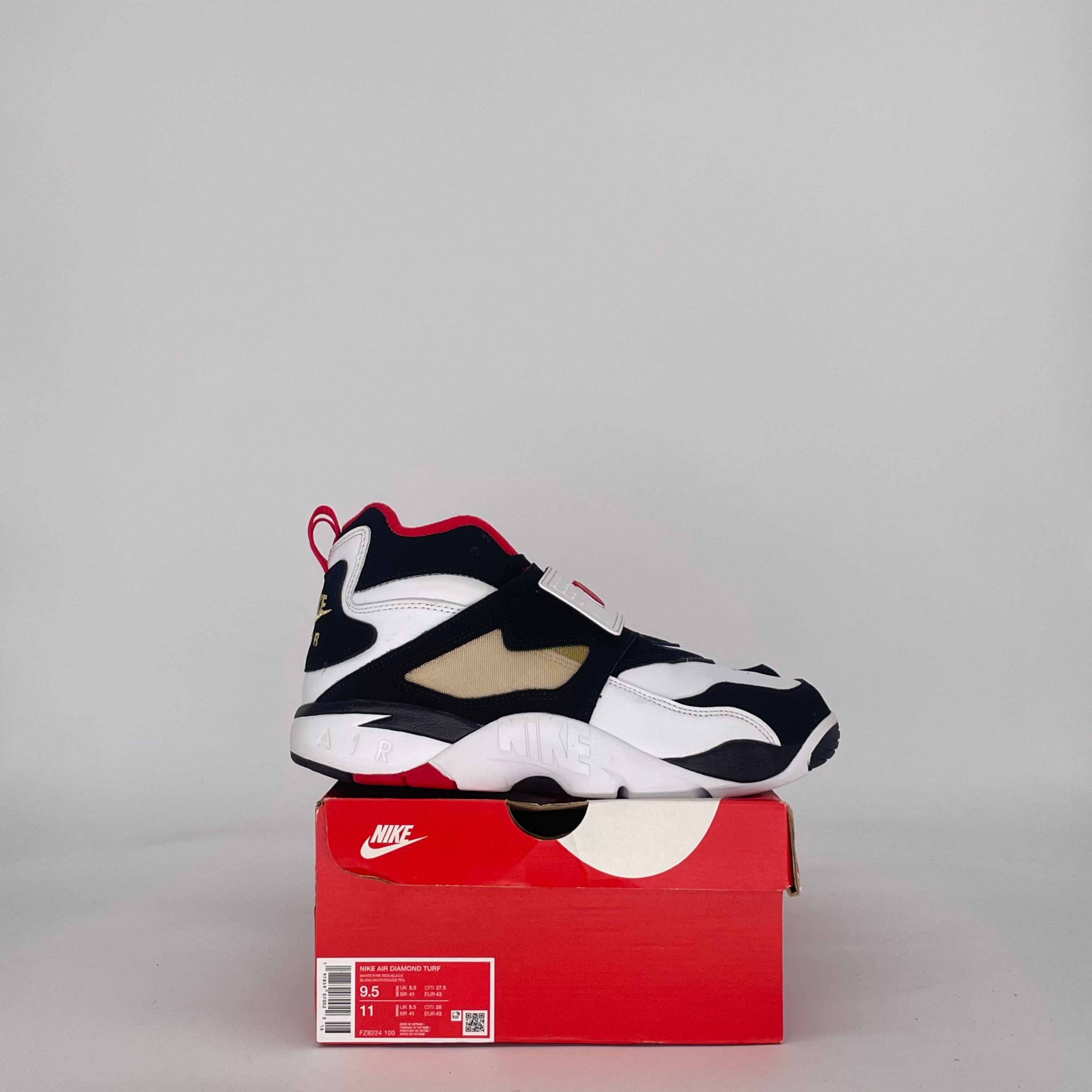 NIKE AIR DIAMOND TURF 49ERS FZ8224-100 SIZE 9.5/11W