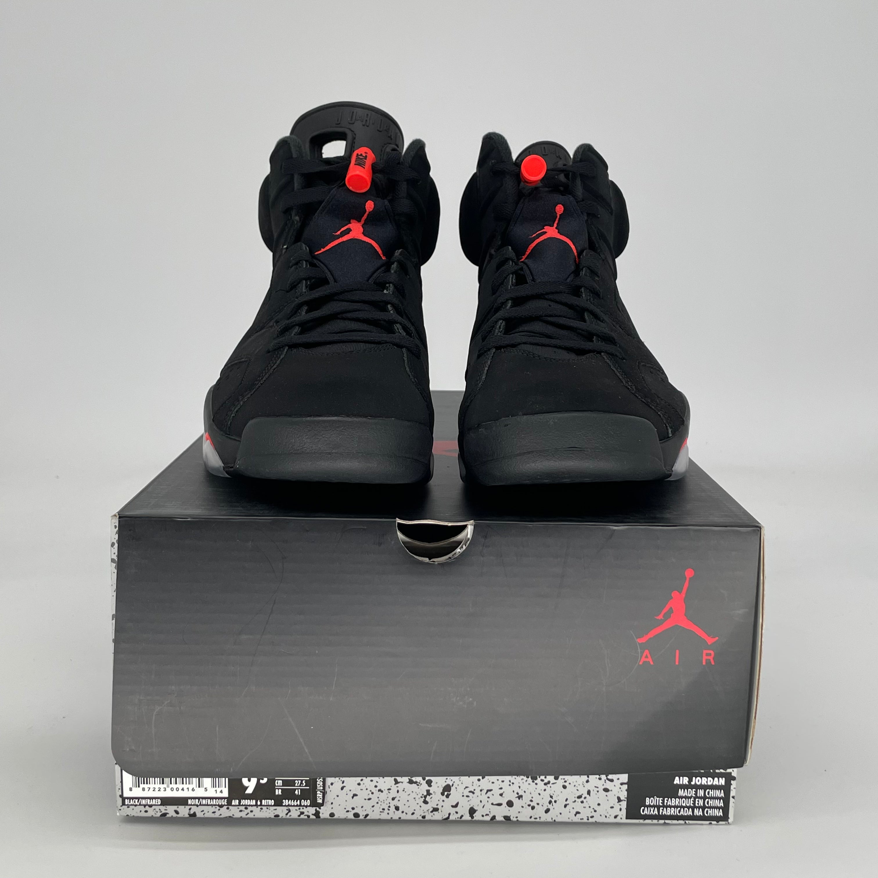 AIR JORDAN 6 BLACK INFRARED 384664-060 SIZE 9.5/11W