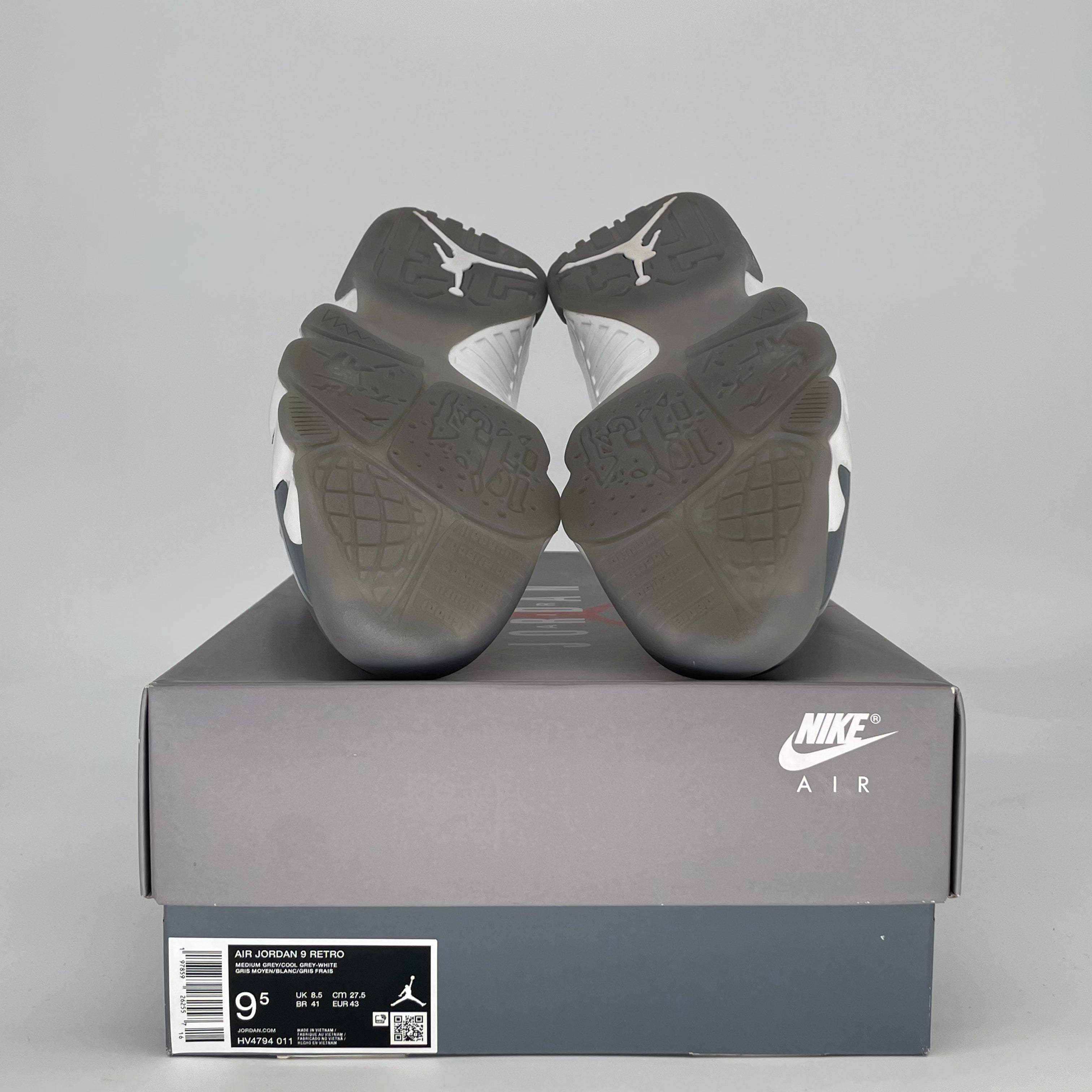 AIR JORDAN 9 COOL GREY HV4794-011 SIZE 9.5/11W