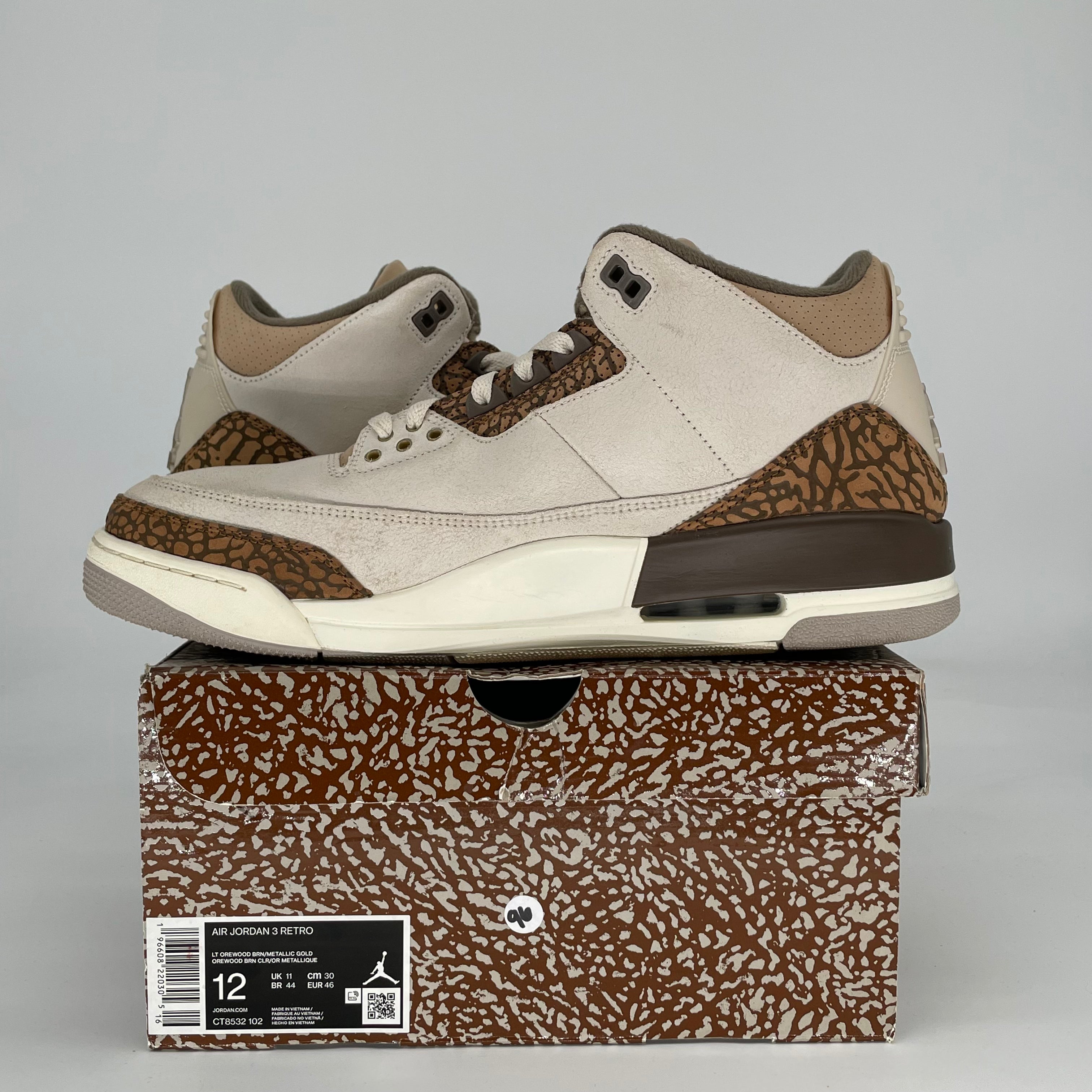 AIR JORDAN 3 PALOMINO CT8532-102 SIZE 12/13.5W