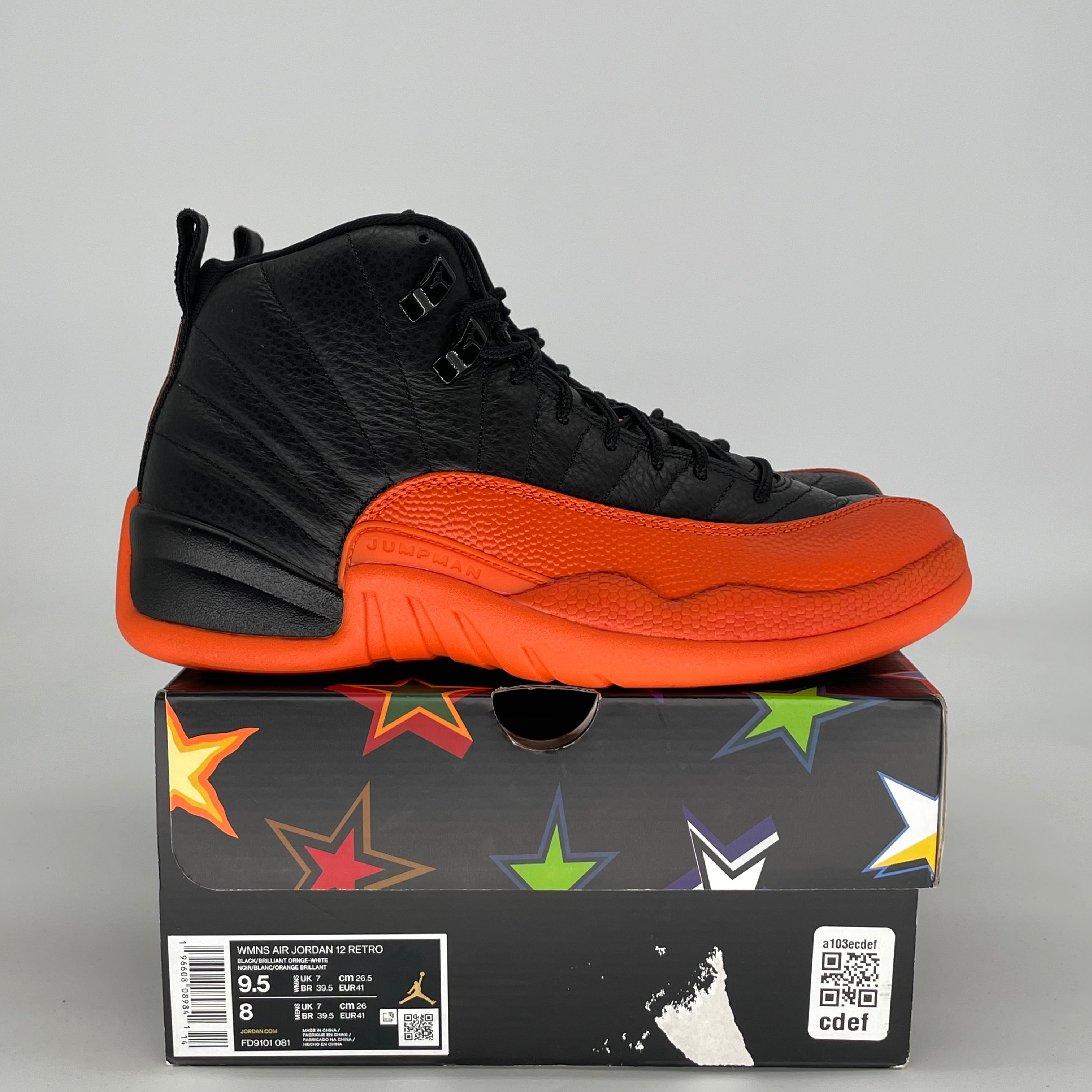 AIR JORDAN 12 WNBA ALL-STAR BRILLIANT ORANGE W FD9101-081 SIZE 8/9.5W