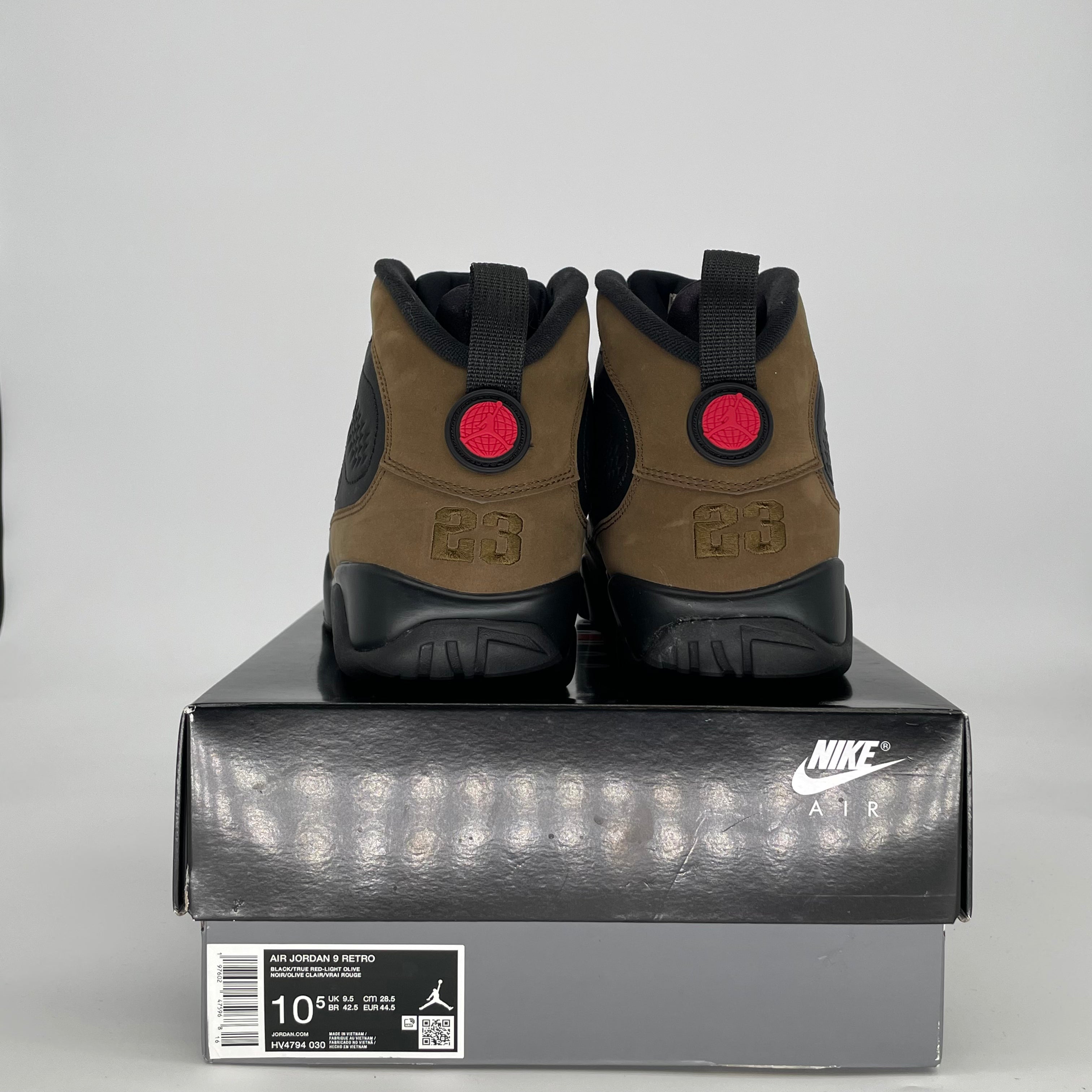AIR JORDAN 9 OLIVE HV4794-030 SIZE 10.5/12W