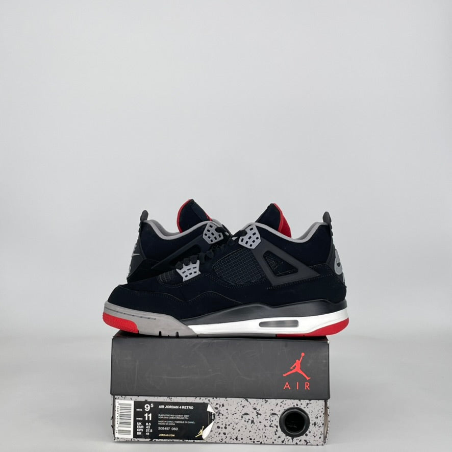 AIR JORDAN 4 BRED (2019) 308497-060 SIZE 9.5/11W