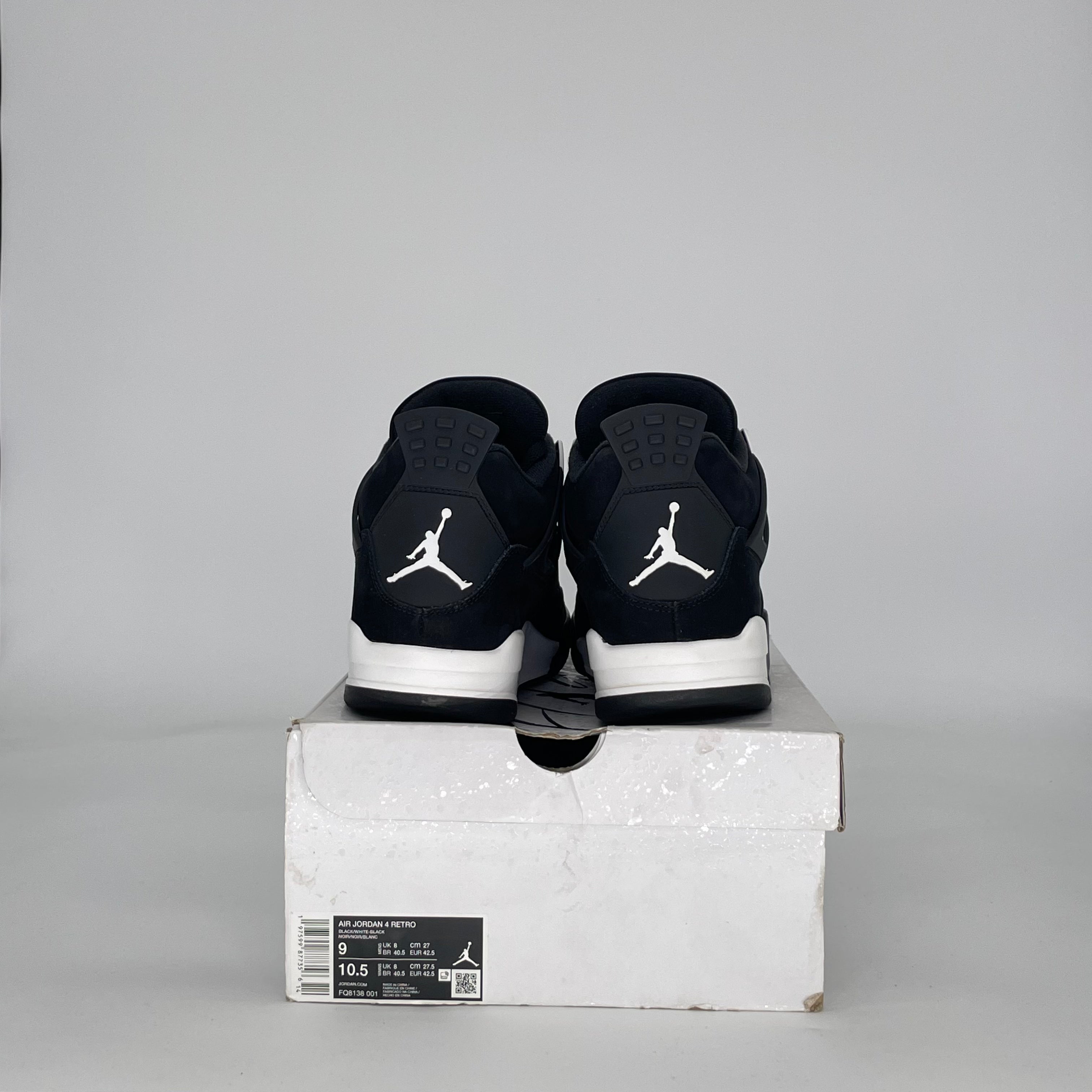 AIR JORDAN 4 WHITE THUNDER FQ8138-001 SIZE 9/10.5W