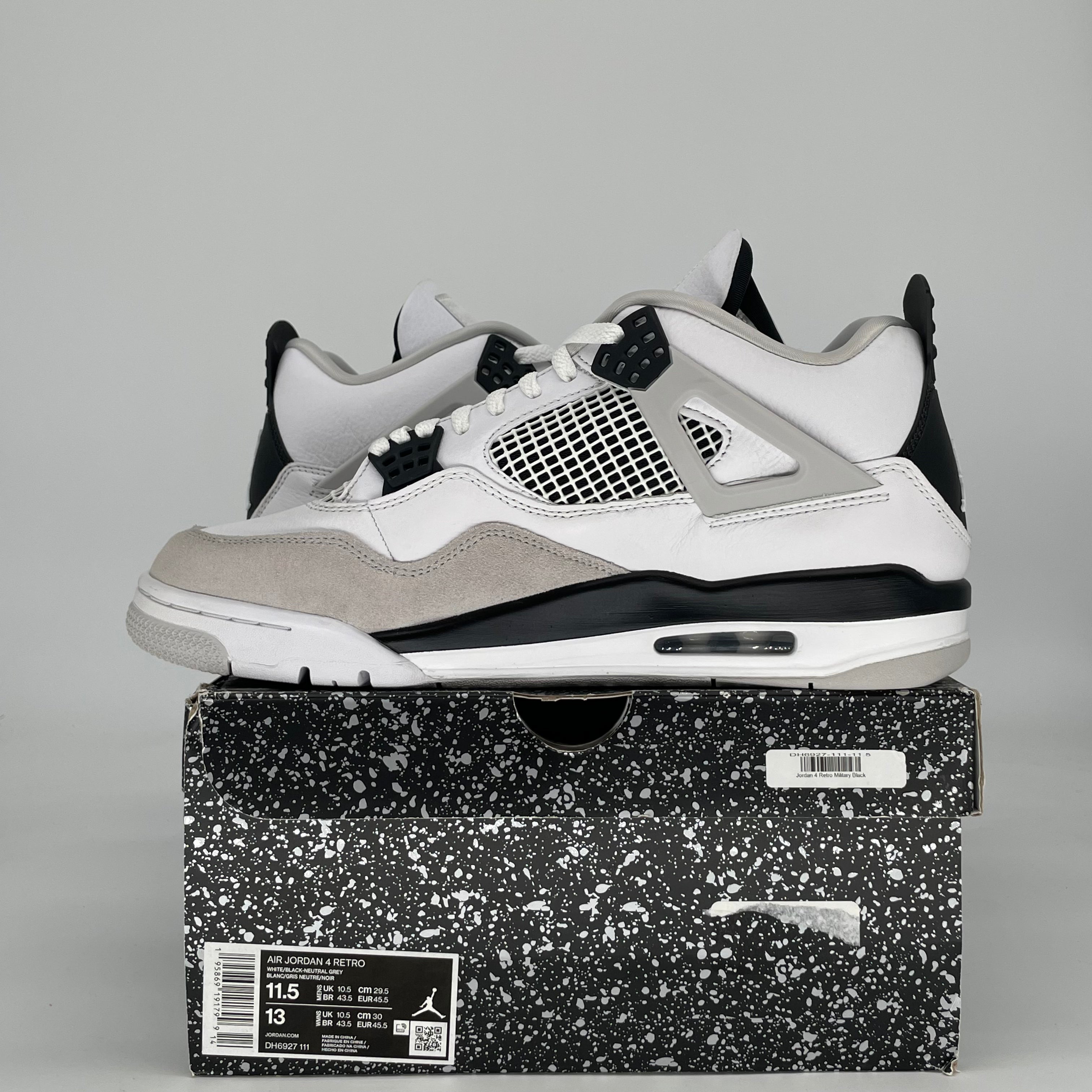 AIR JORDAN 4 MILITARY BLACK DH6927-111 SIZE 11.5/13W