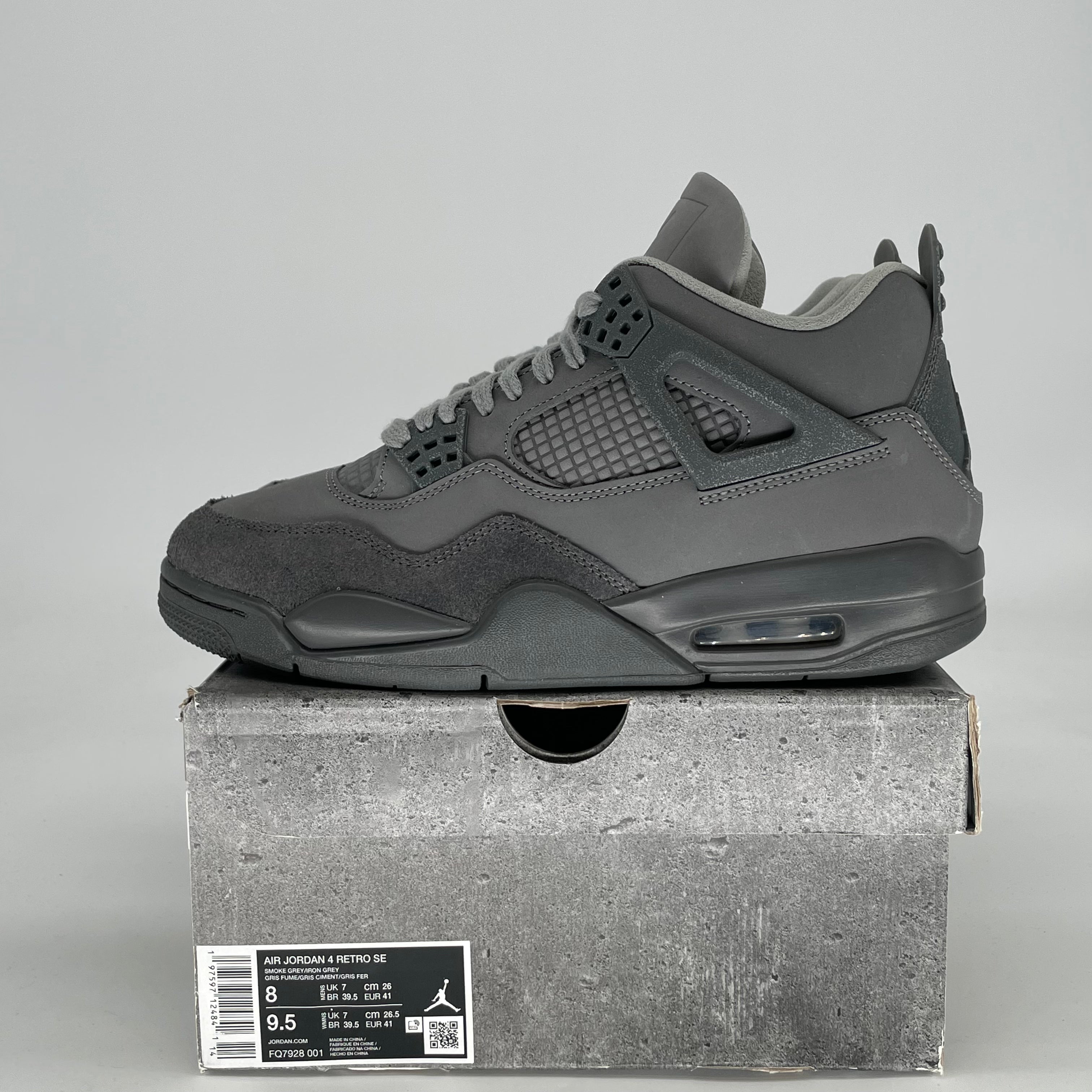 AIR JORDAN 4 WET CEMENT HM8965-001 SIZE 8/9.5W