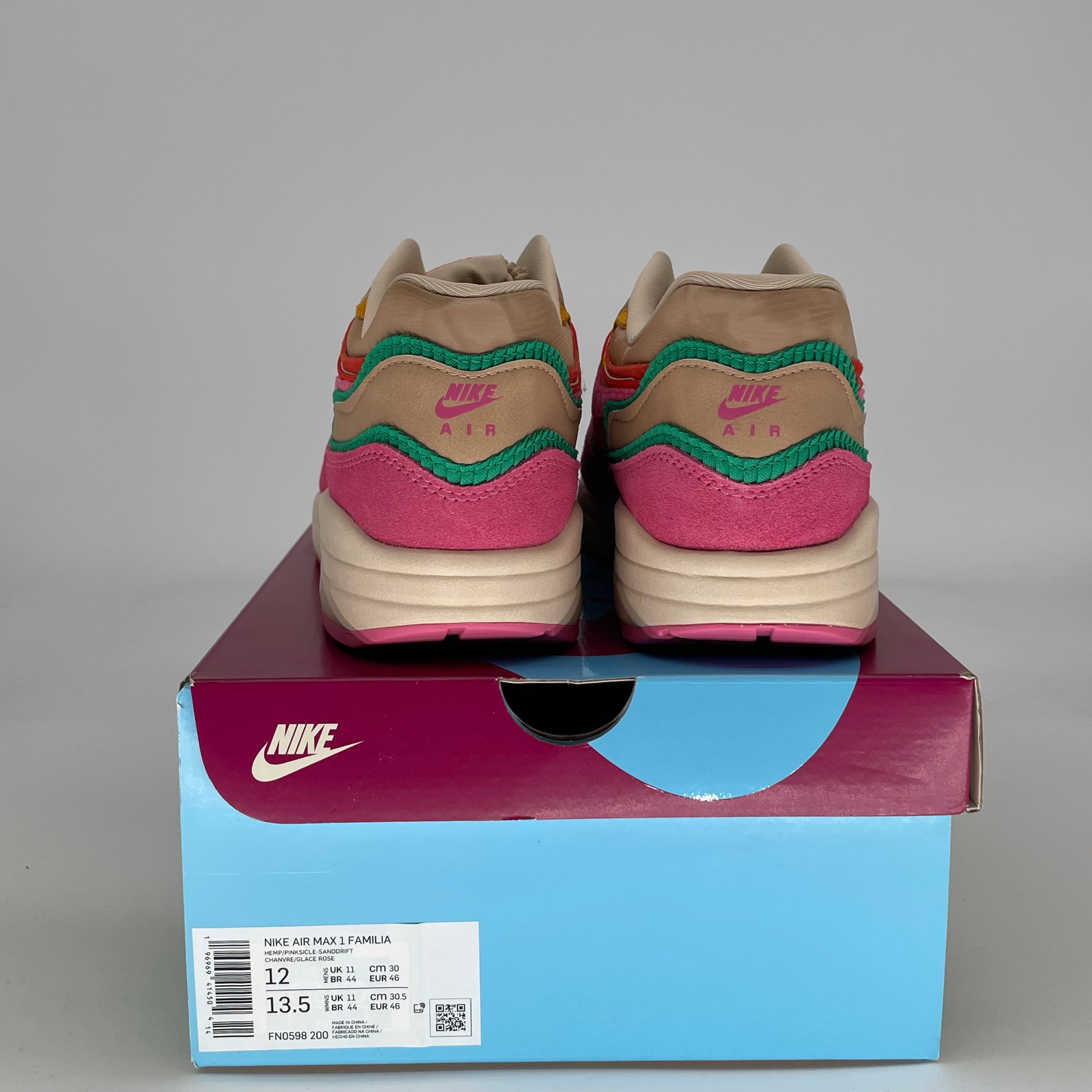 NIKE AIR MAX 1 FAMILIA FN0598-200 SIZE 12/13.5W