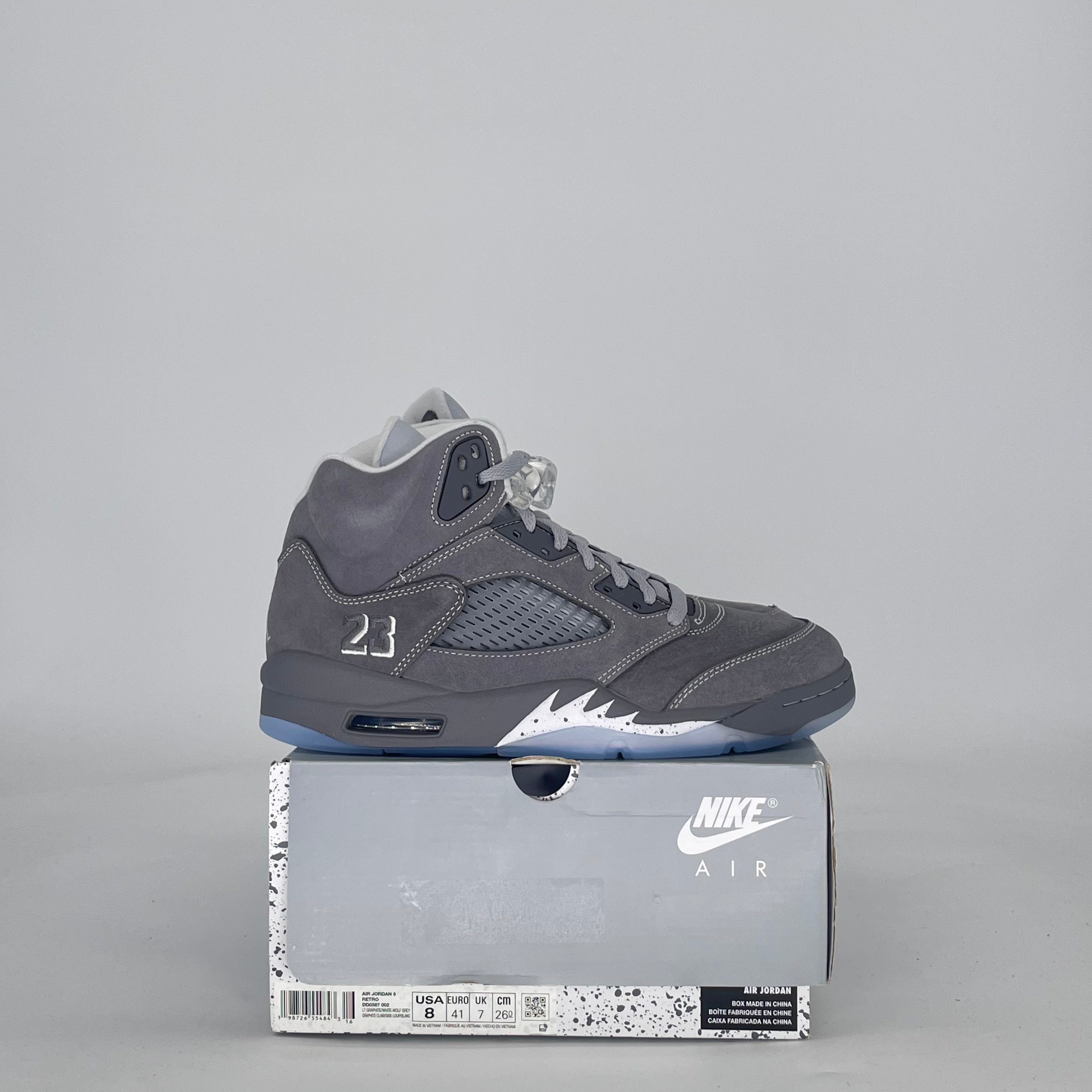 AIR JORDAN 5 WOLF GREY DD0587-002 SIZE 8/9.5W