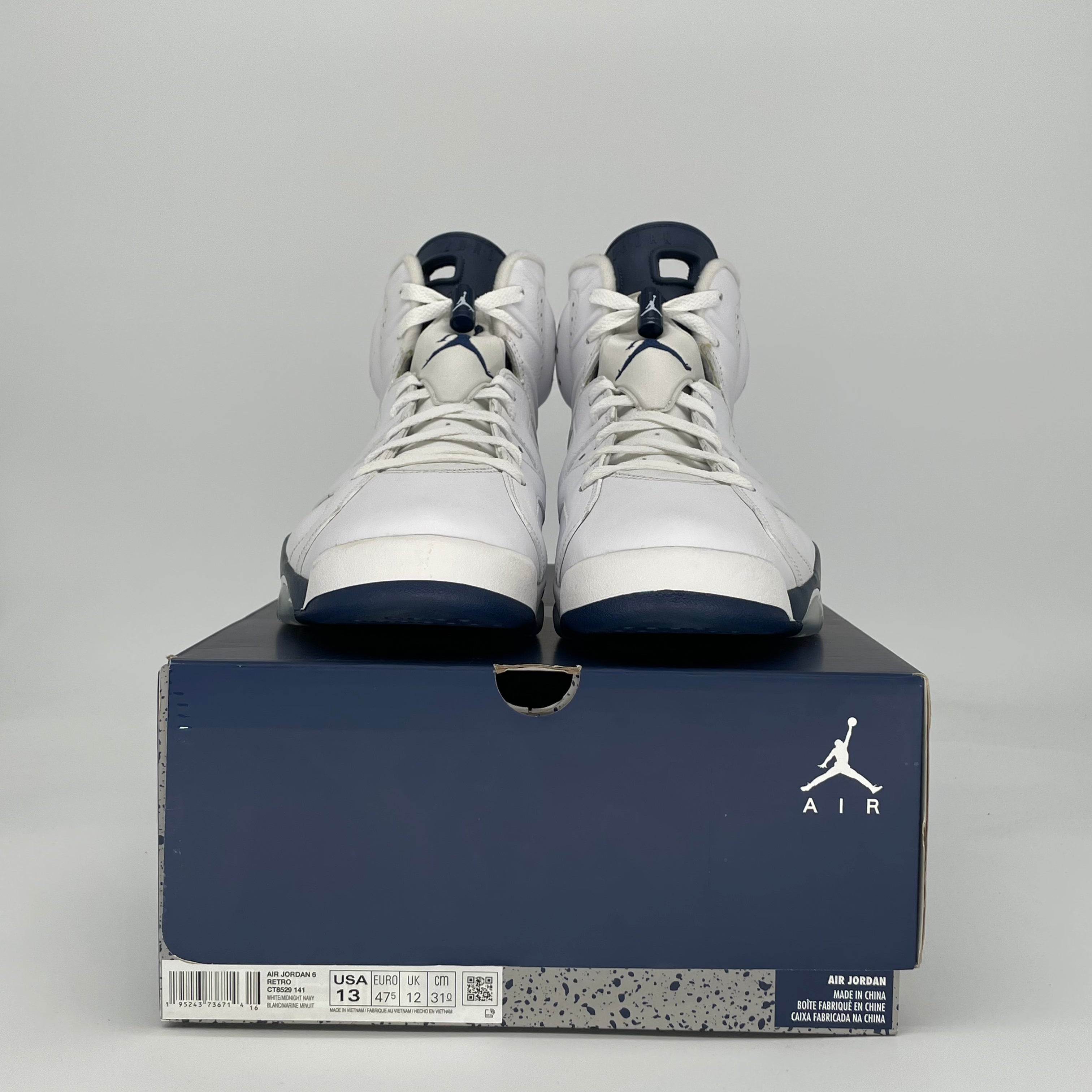 AIR JORDAN 6 MIDNIGHT NAVY CT8529-141 SIZE 13/14.5W