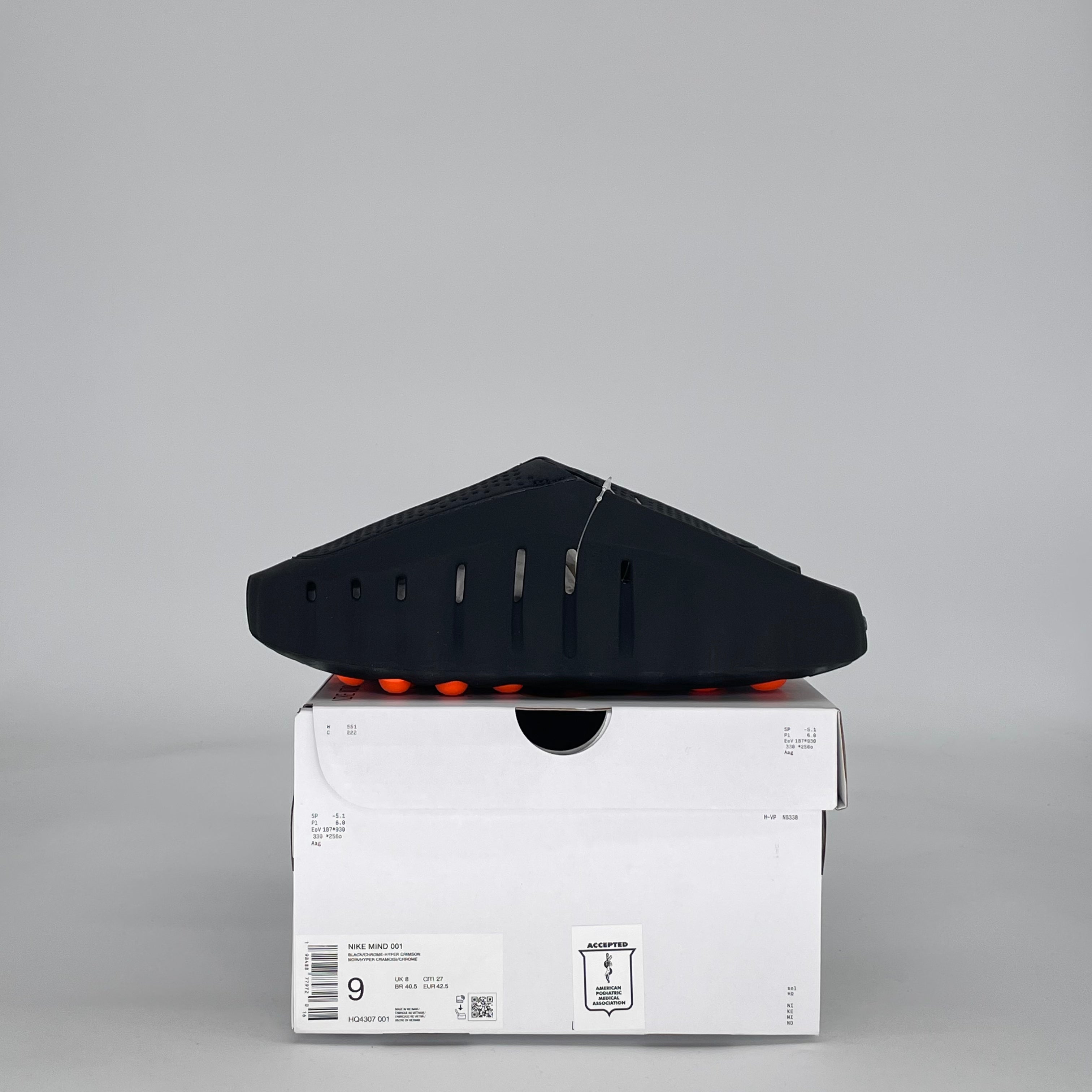 NIKE MIND 001 SLIDE BLACK CHROME HQ4307-001 SIZE 9/10.5W
