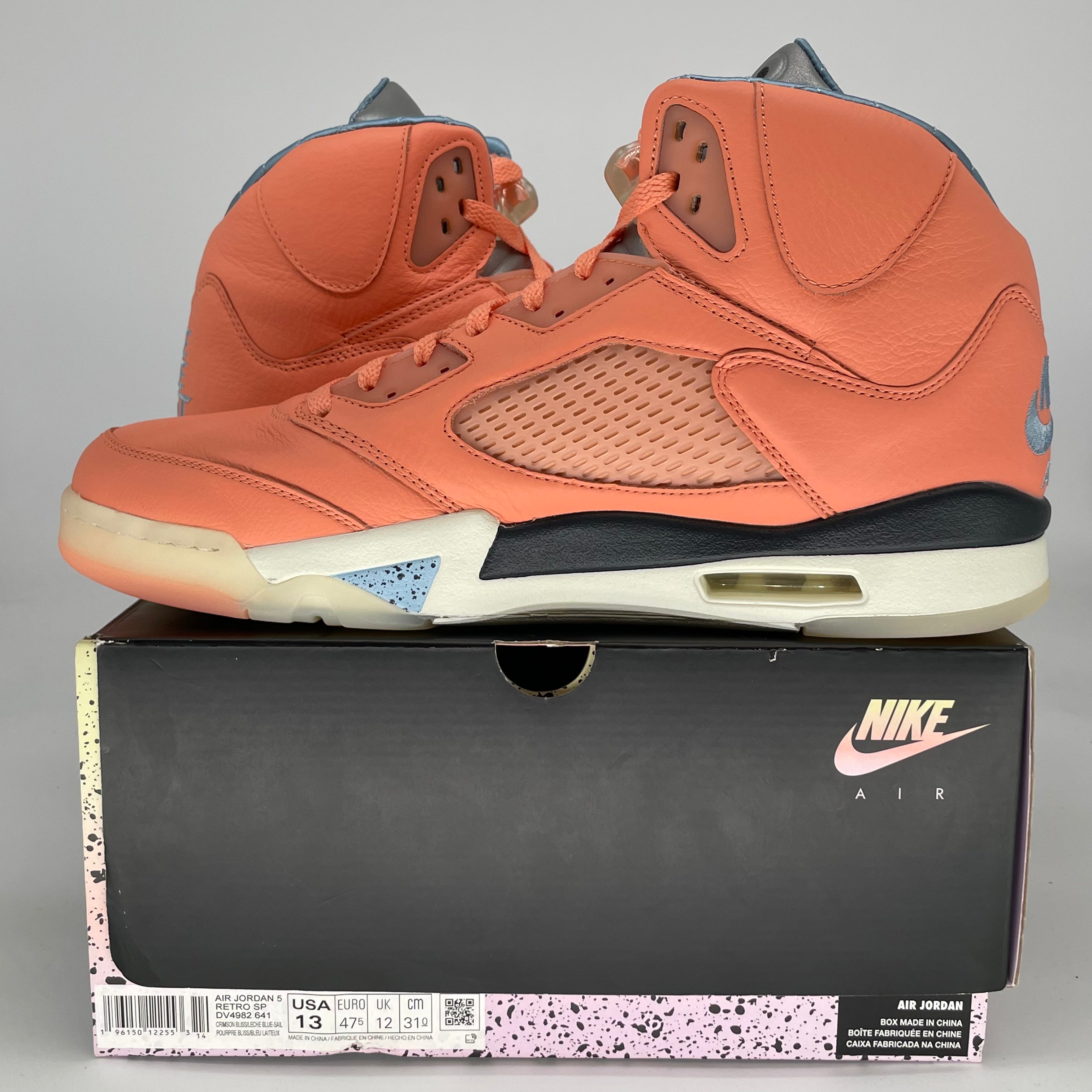 AIR JORDAN 5 DJ KHALED WE THE BEST CRIMSON BLISS DV4982-641 SIZE 13/14.5W