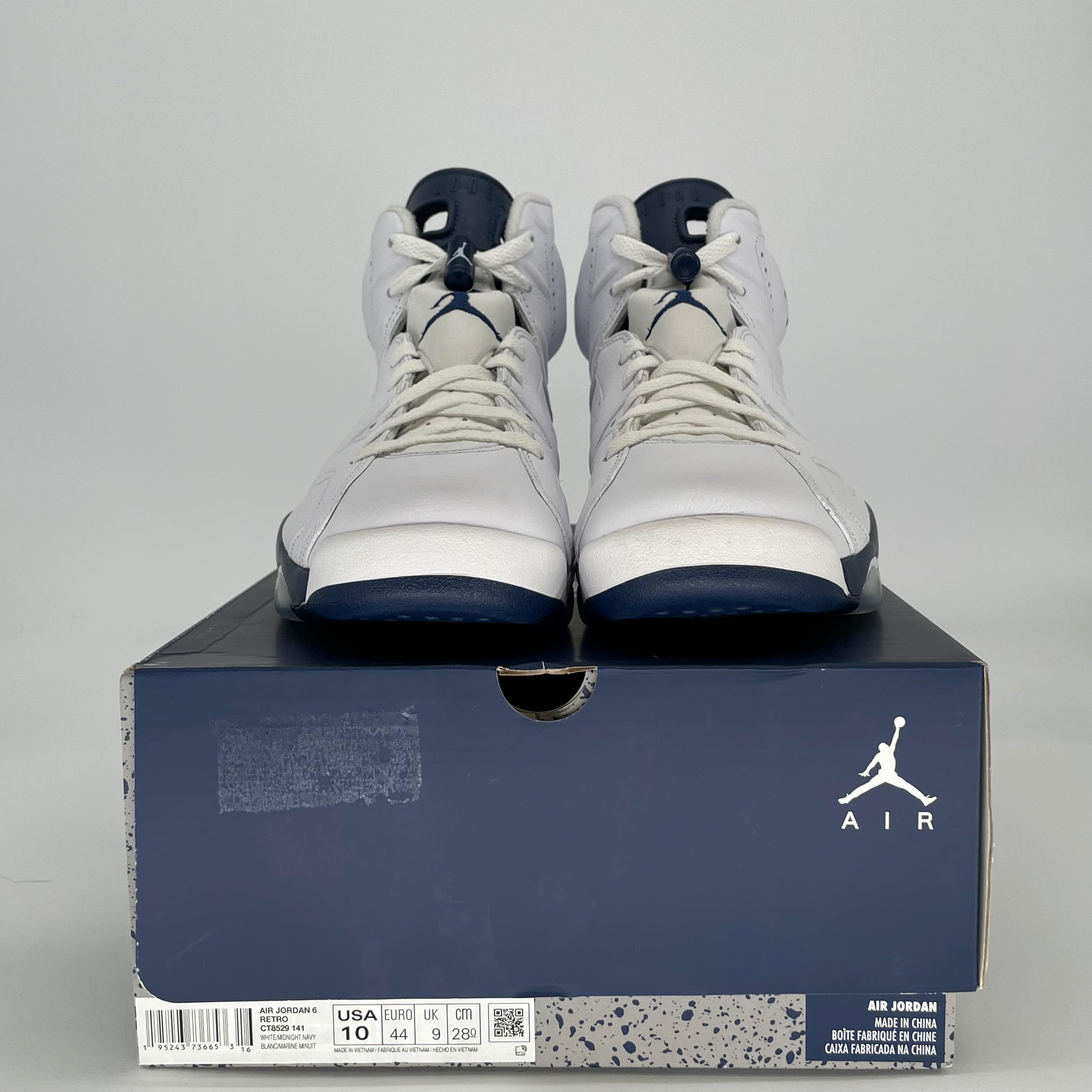 AIR JORDAN 6 MIDNIGHT NAVY CT8529-141 SIZE 10/11.5W