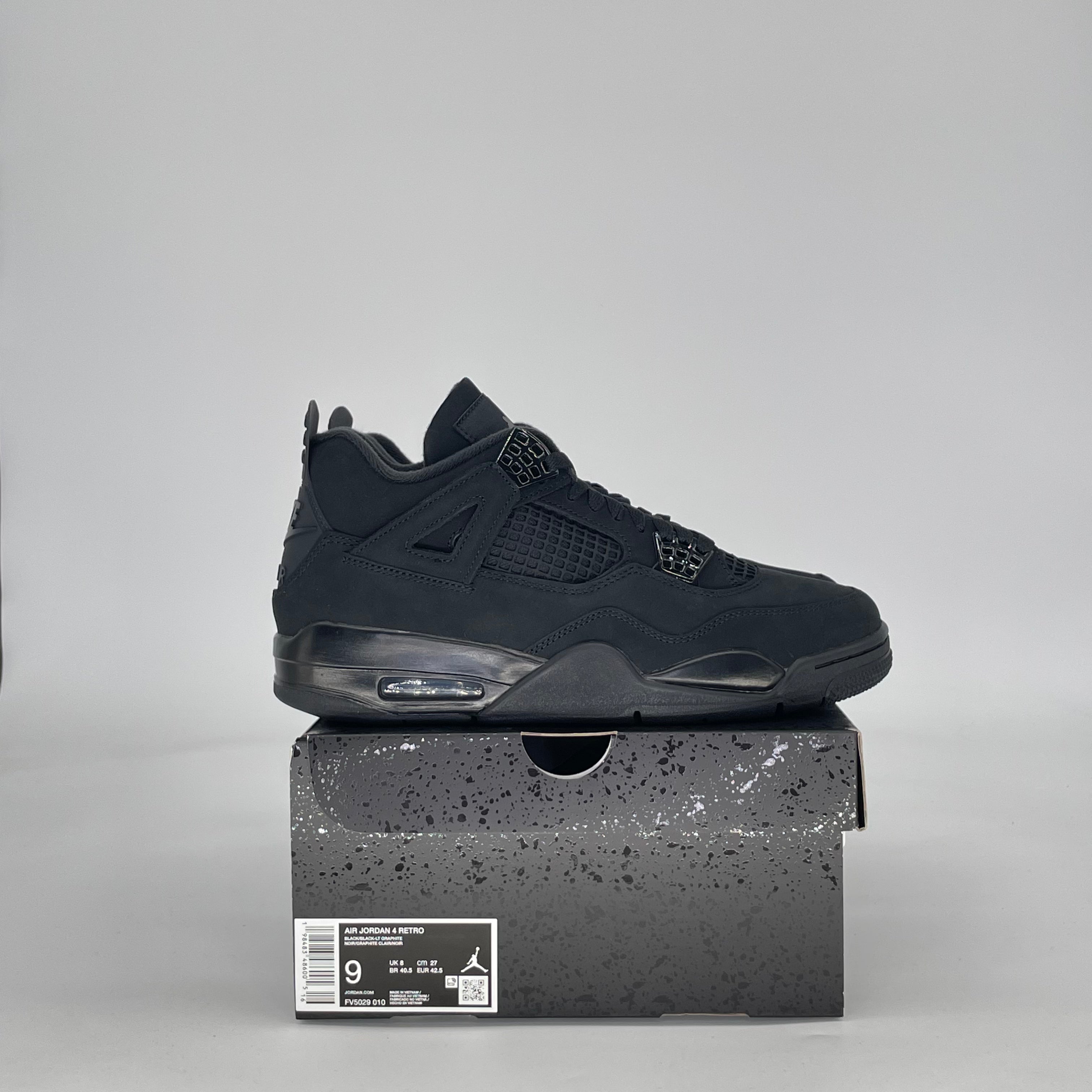 AIR JORDAN 4 BLACK CAT FV5029-010 SIZE 9/10.5W