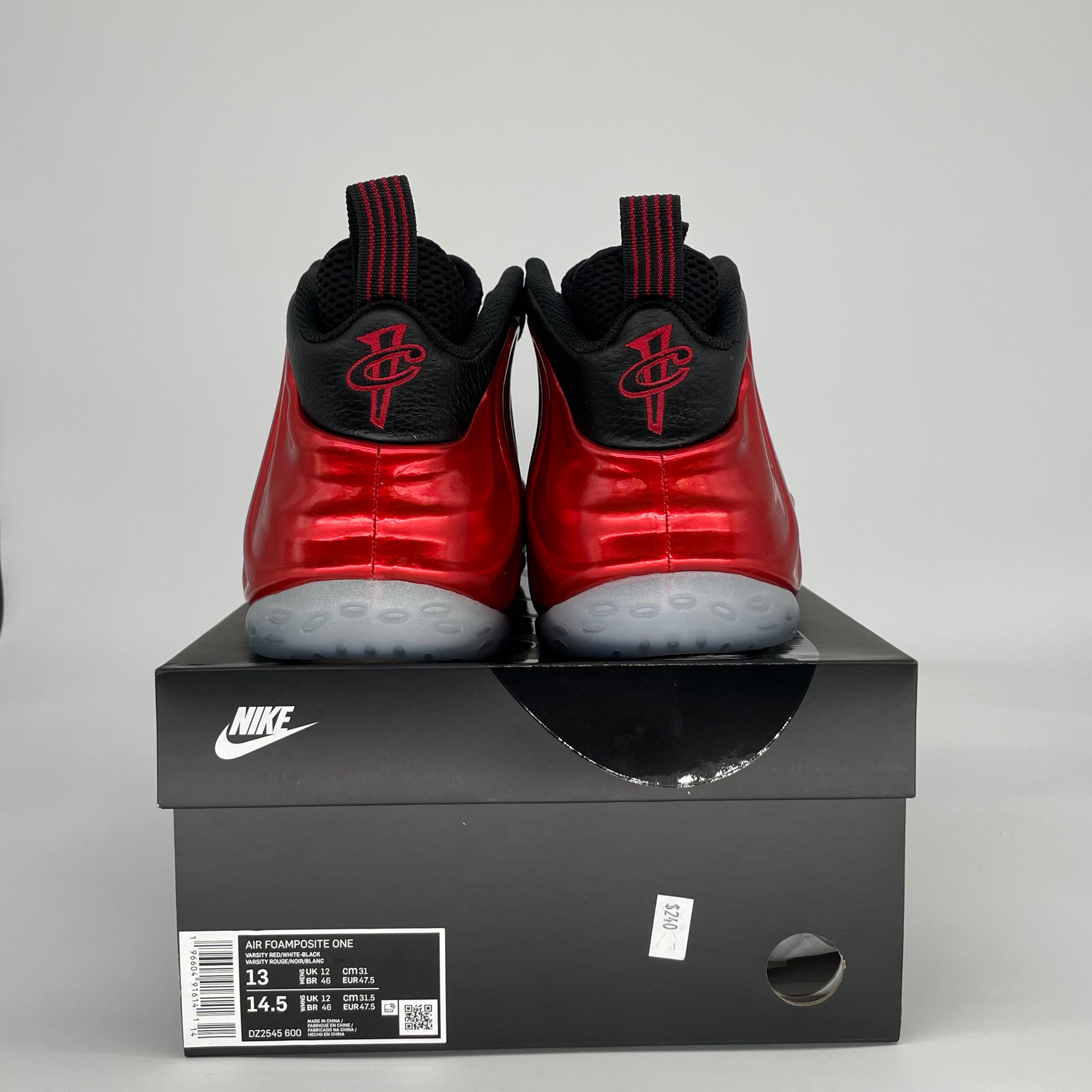 NIKE AIR FOAMPOSITE ONE METALLIC RED DZ2545-600 SIZE 13/14.5W