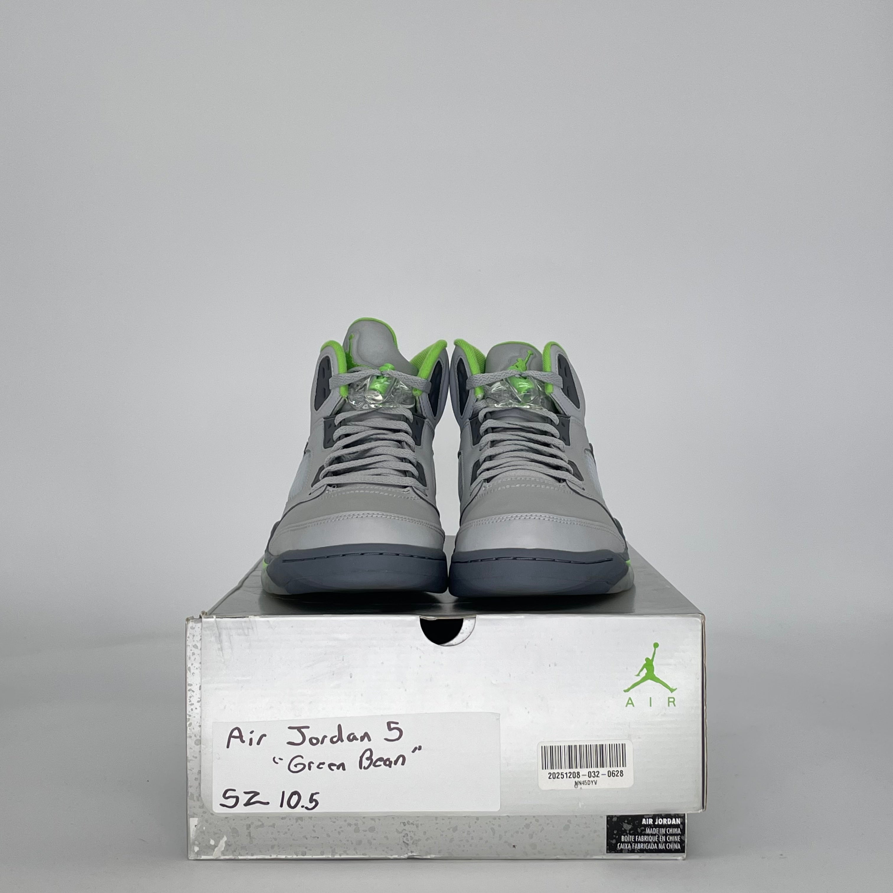 AIR JORDAN 5 GREEN BEAN DM9014-003 SIZE 10.5/12W