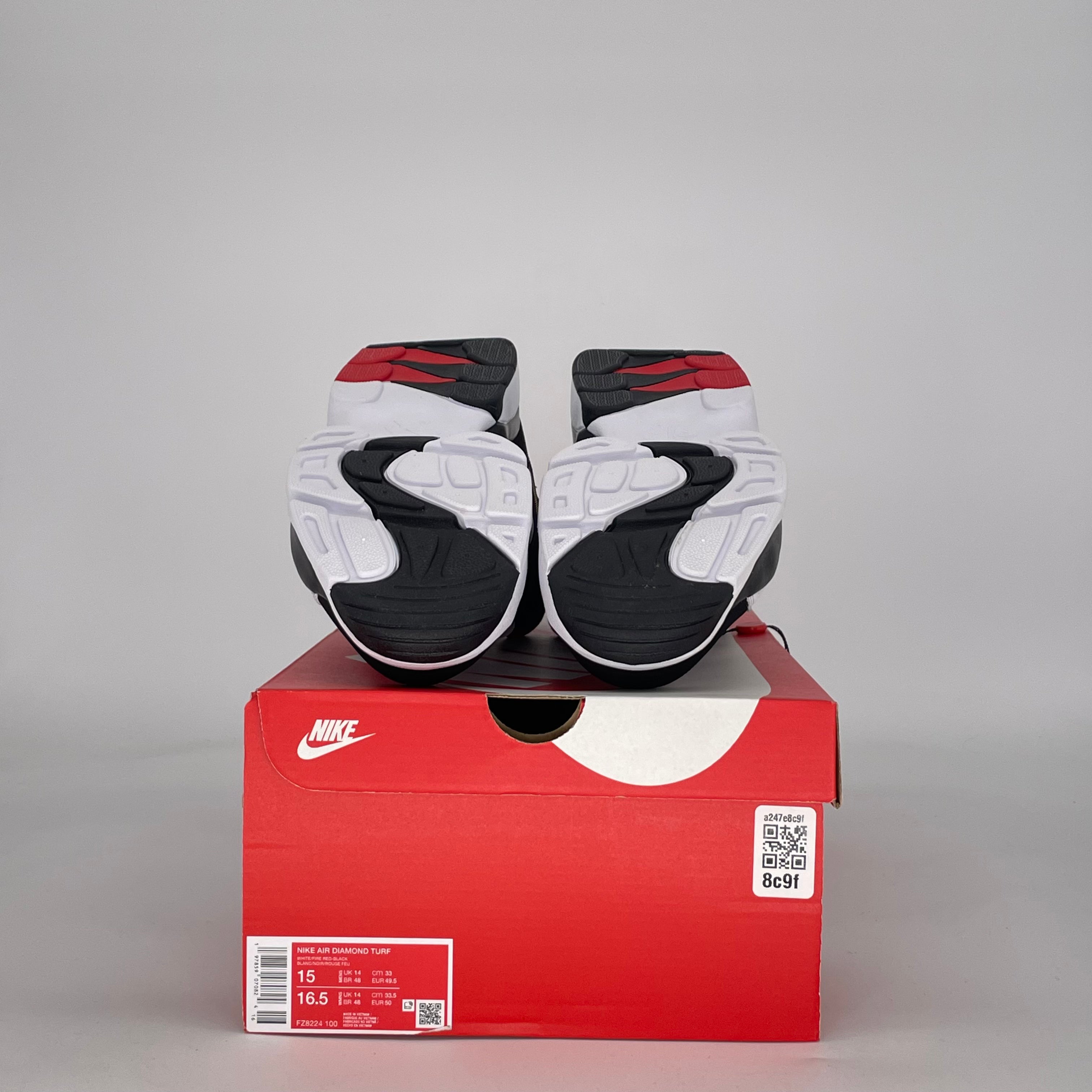 NIKE AIR DIAMOND TURF 49ERS FZ8224-100 SIZE 15/16.5W