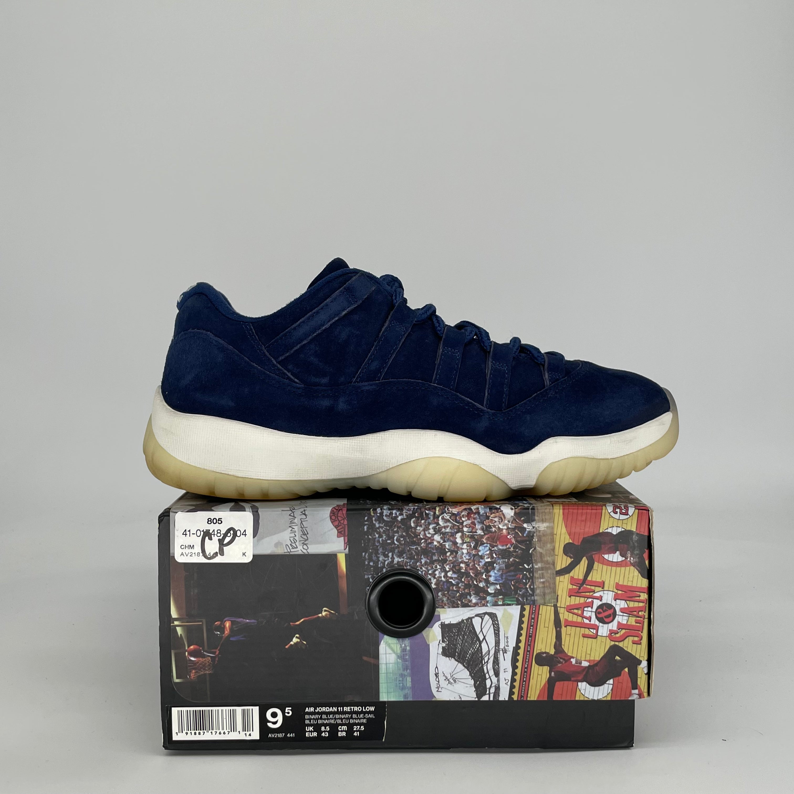 AIR JORDAN 11 LOW DEREK JETER RE2PECT AV2187-441 SIZE 9.5/11W