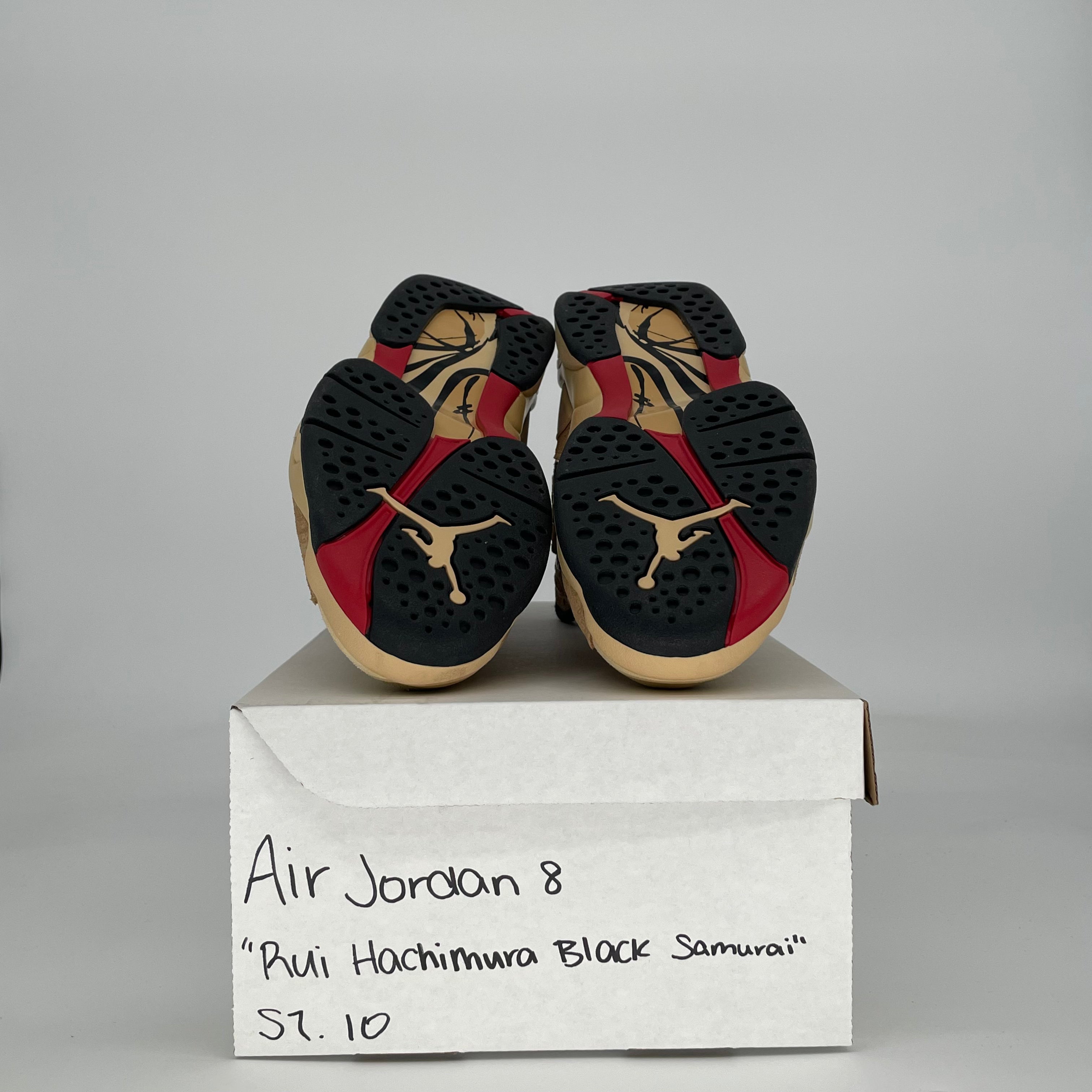 AIR JORDAN 8 RUI HACHIMURA BLACK SAMURAI DO2496-700 SIZE 10/11.5W