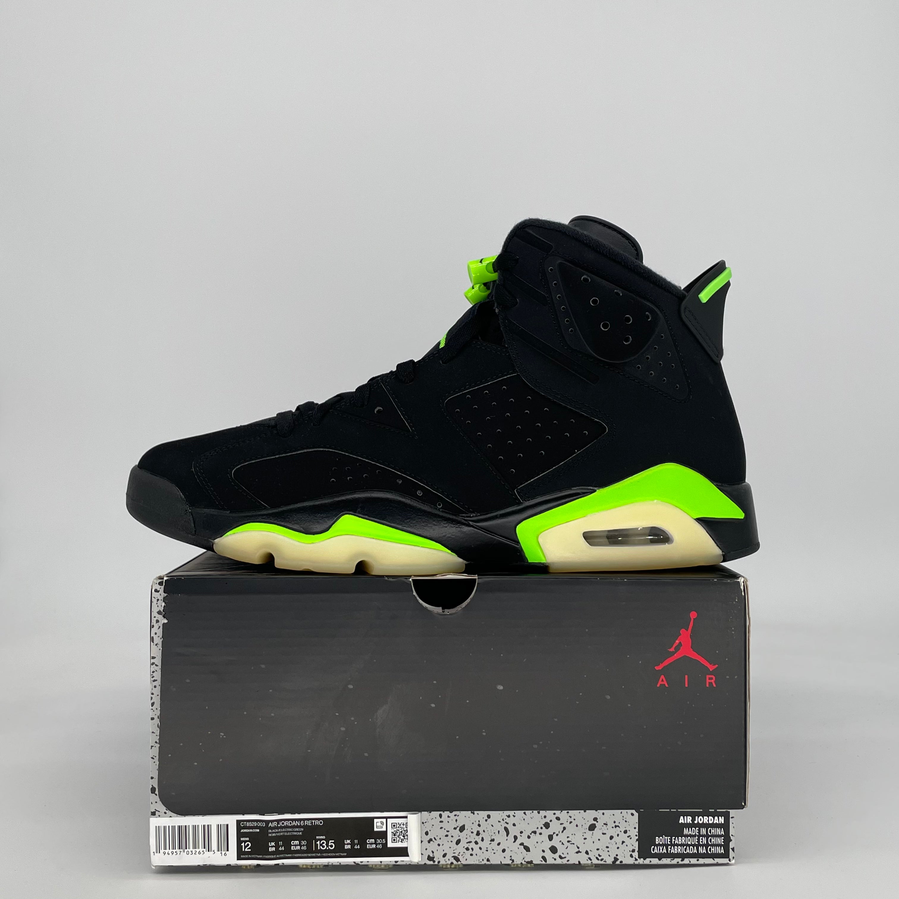 AIR JORDAN 6 ELECTRIC GREEN CT8529-003 SIZE 12/13.5W