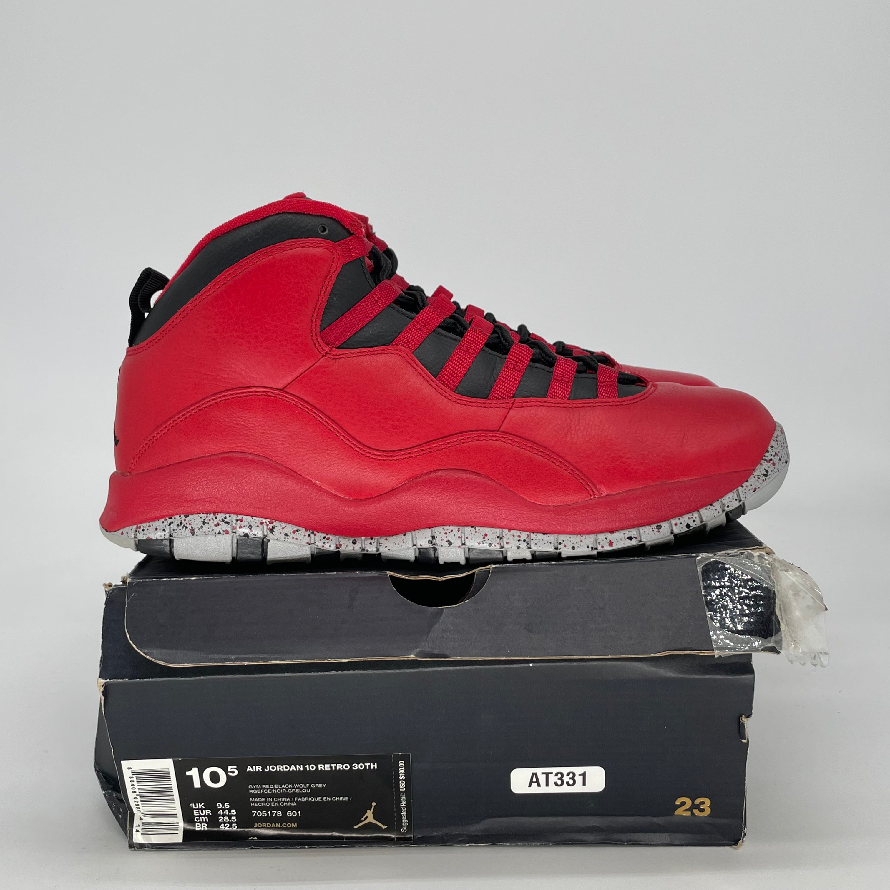 AIR JORDAN 10 BULLS OVER BROADWAY 705178-601 SIZE 10.5/12W
