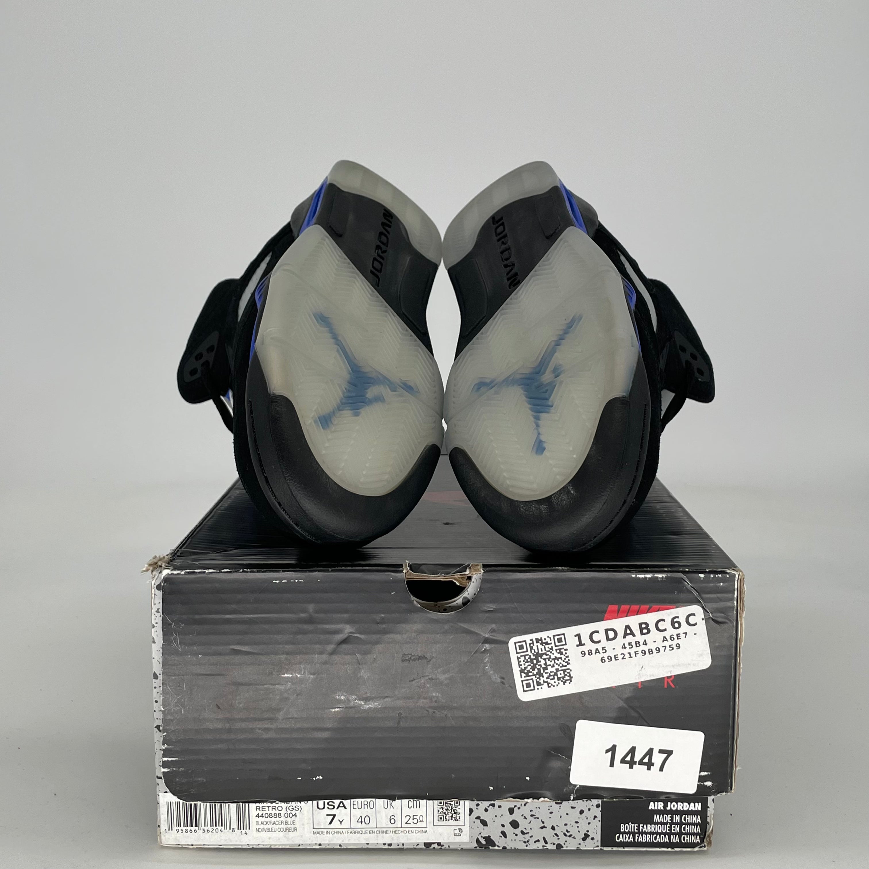 AIR JORDAN 5 RACER BLUE 440888-004 SIZE 7/8.5W