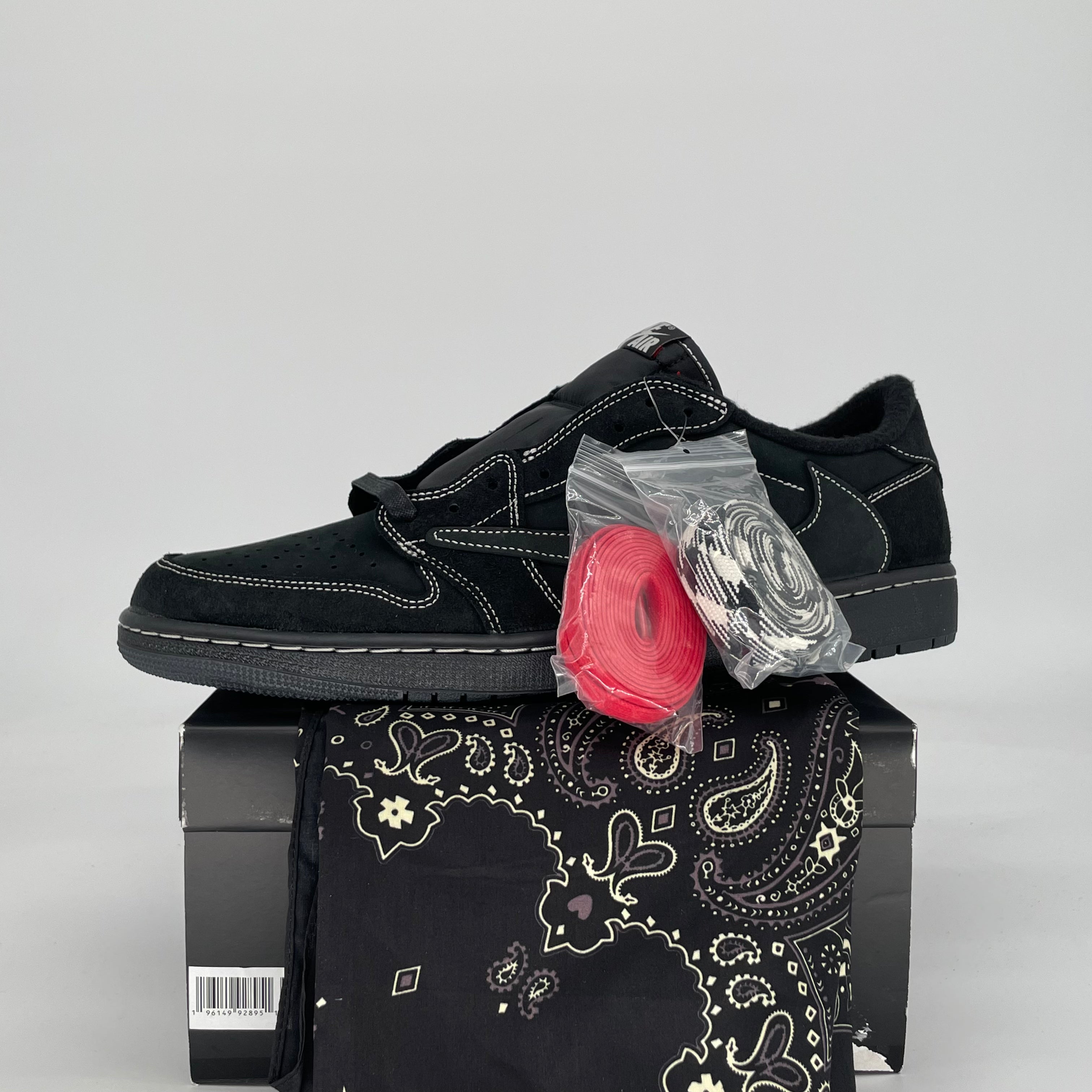 TRAVIS SCOTT X AIR JORDAN 1 LOW BLACK PHANTOM DM7866-001 SIZE 13/14.5W