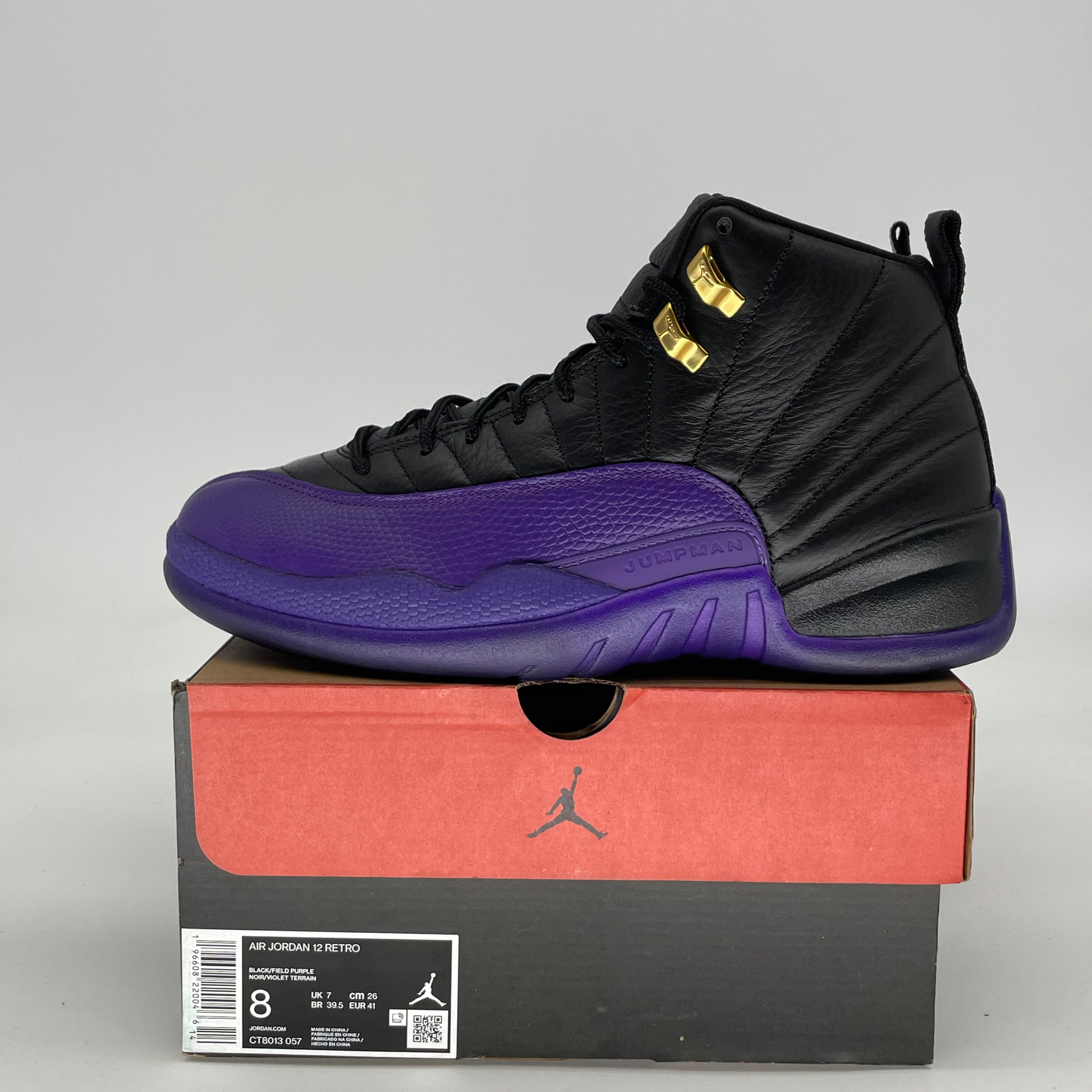 AIR JORDAN 12 FIELD PURPLE CT8013-057 SIZE 8/9.5W