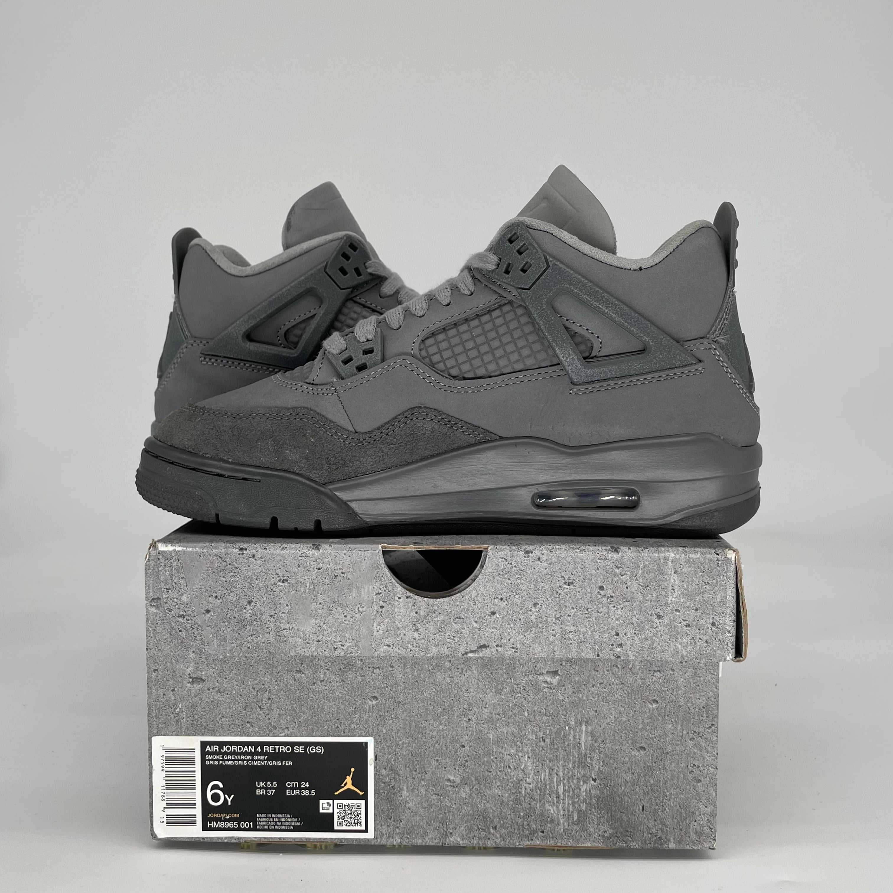 AIR JORDAN 4 PARIS OLYMPICS WET CEMENT HM8965-001 SIZE 6/7.5W