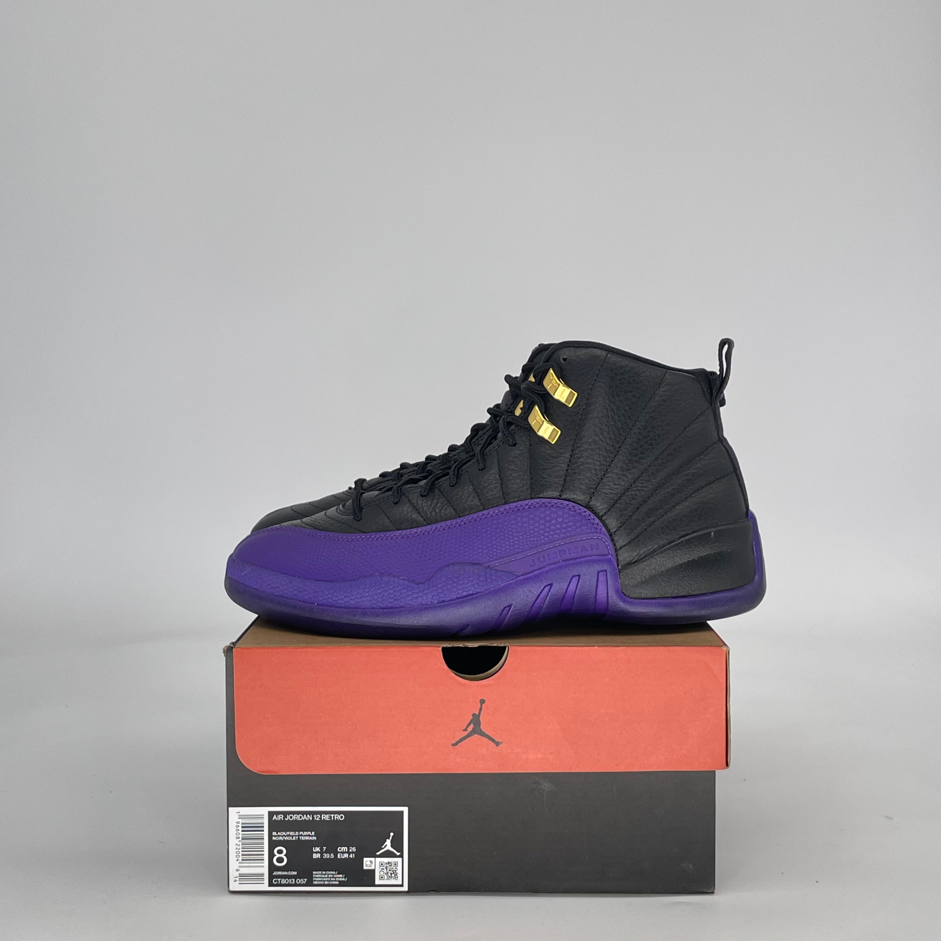 AIR JORDAN 12 FIELD PURPLE CT8013-057 SIZE 8/9.5W