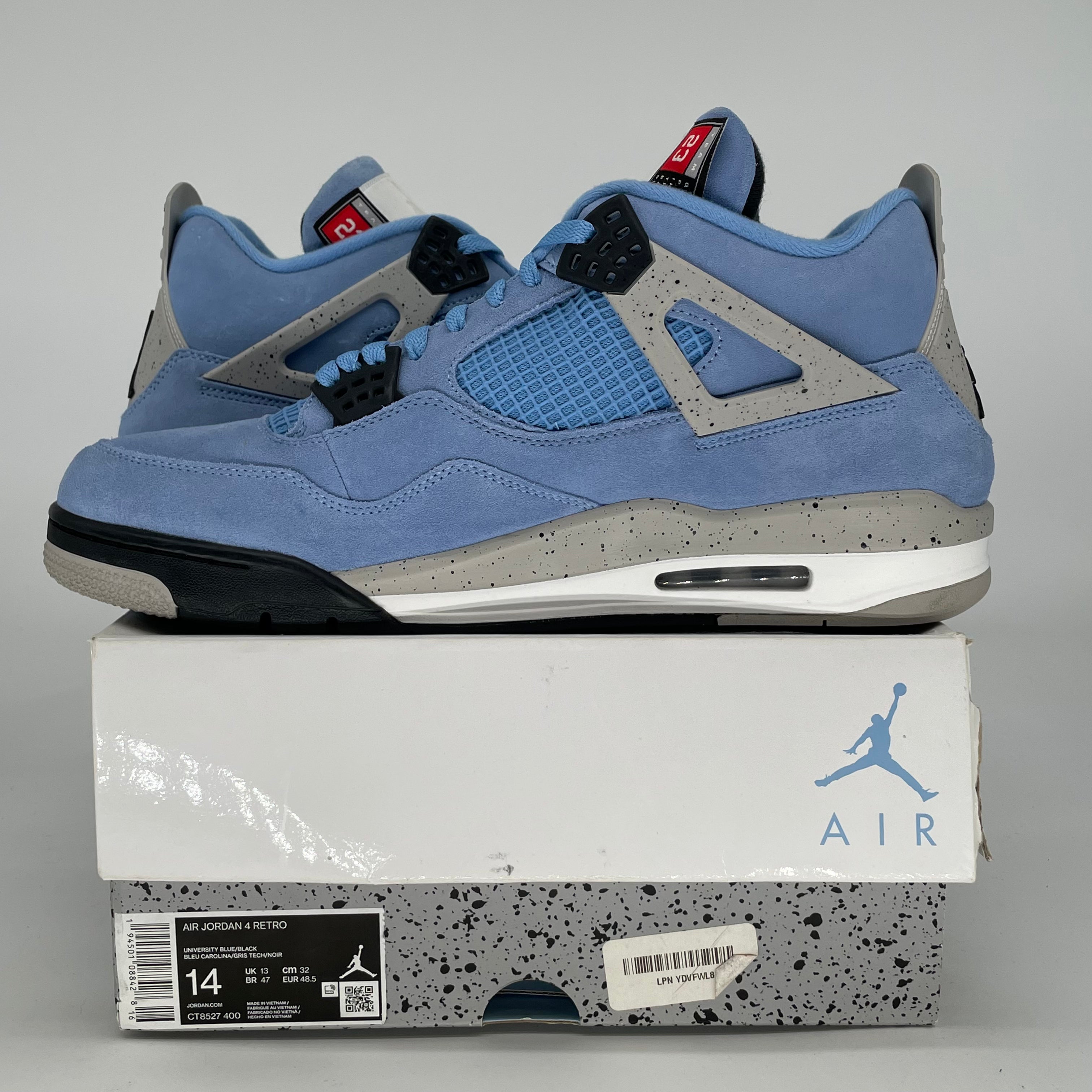 AIR JORDAN 4 UNIVERSITY BLUE CT8527-400 SIZE 14/15.5W
