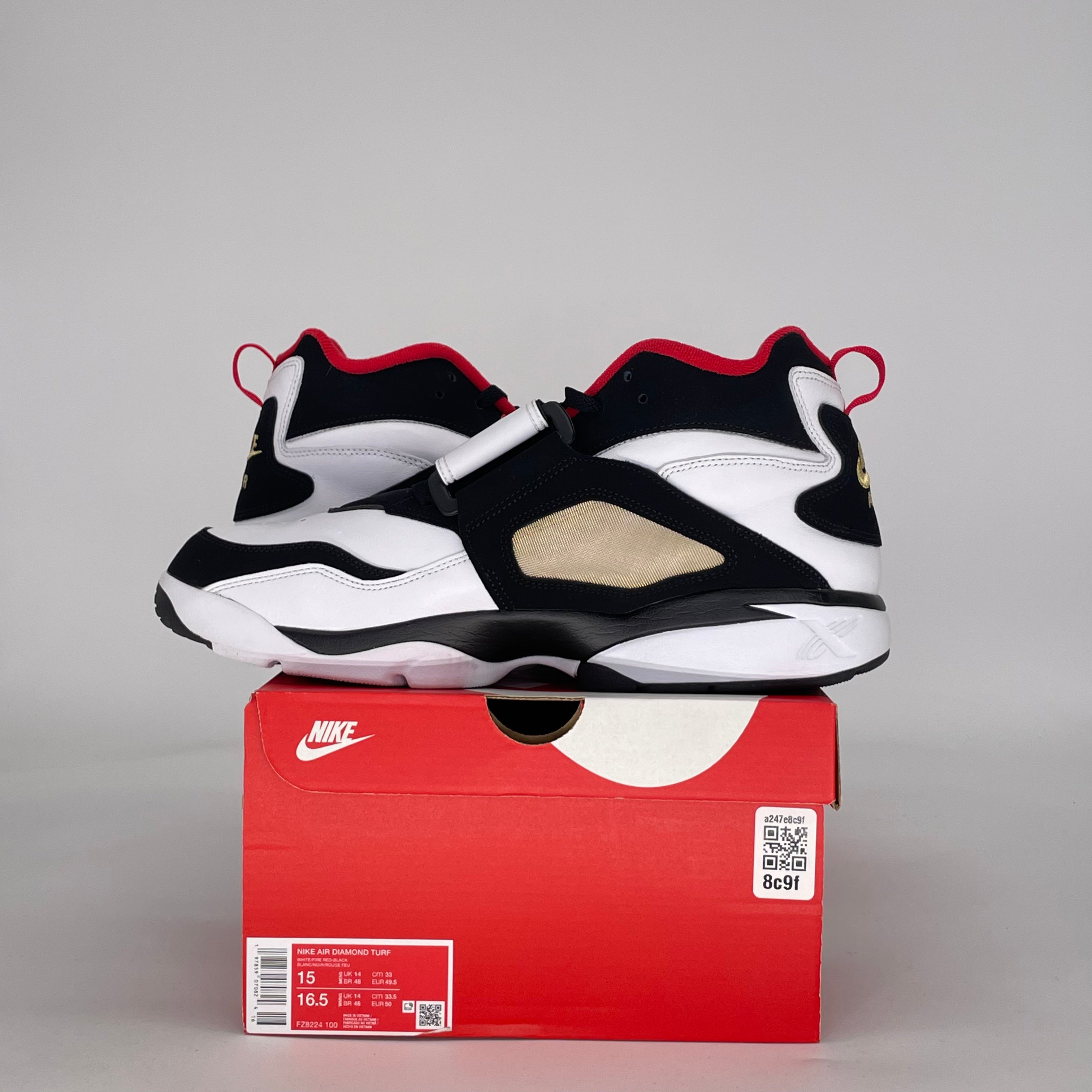 NIKE AIR DIAMOND TURF 49ERS FZ8224-100 SIZE 15/16.5W