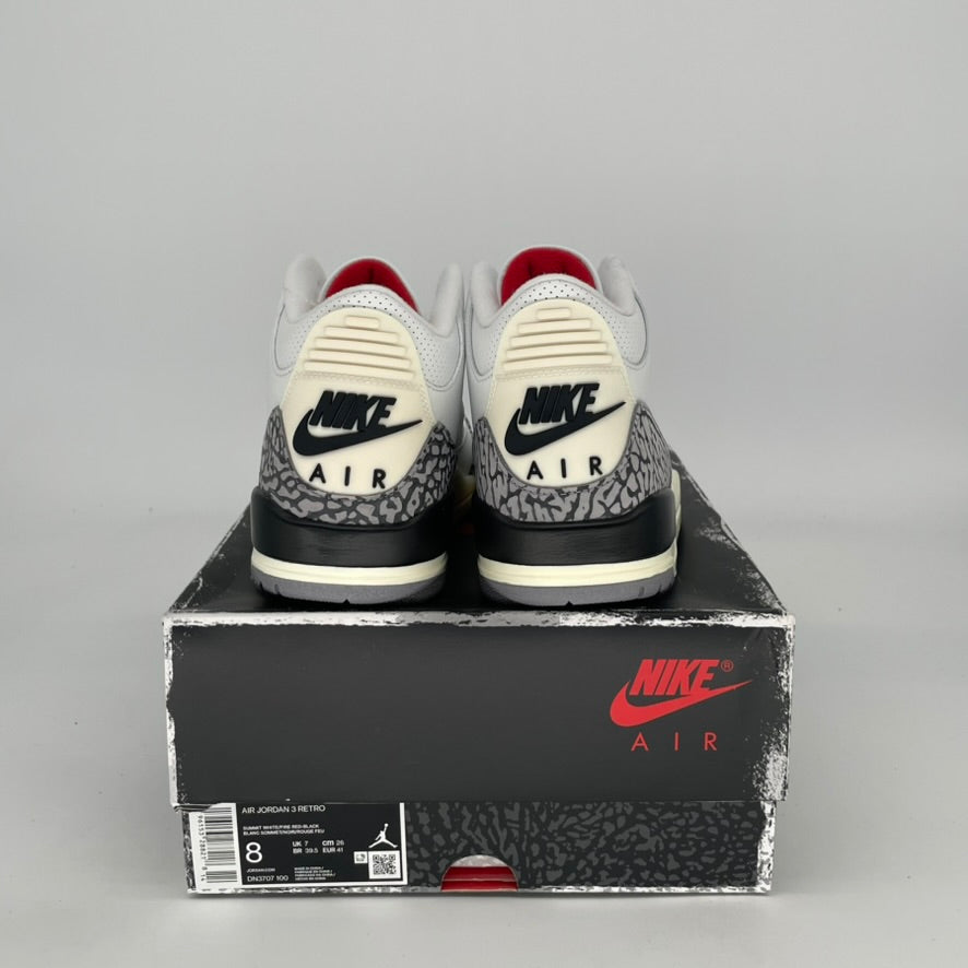 AIR JORDAN 3 WHITE CEMENT REIMAGINED DN3707-100 SIZE 8/9.5W
