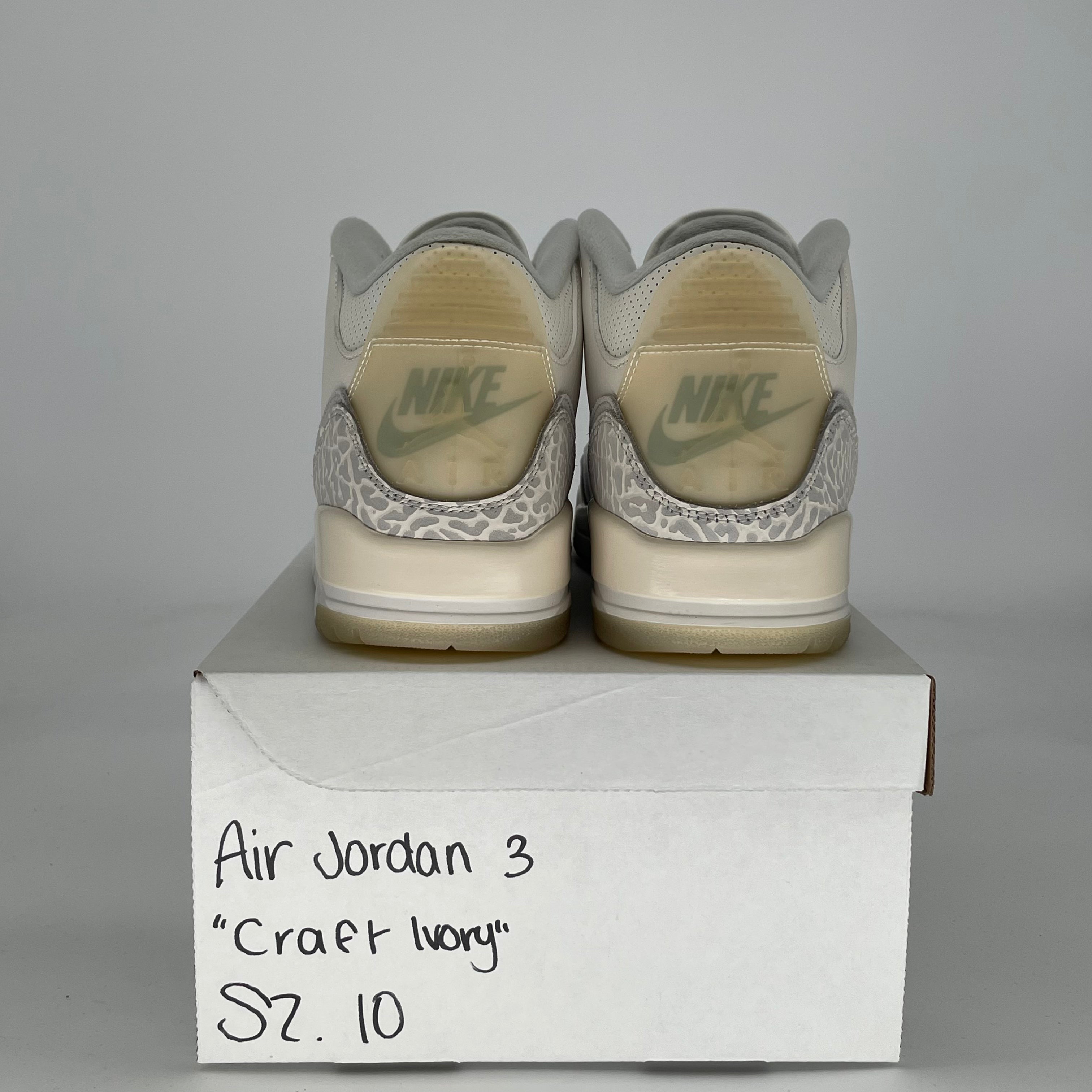 AIR JORDAN 3 CRAFT IVORY FJ9479-100 SIZE 10/11.5W