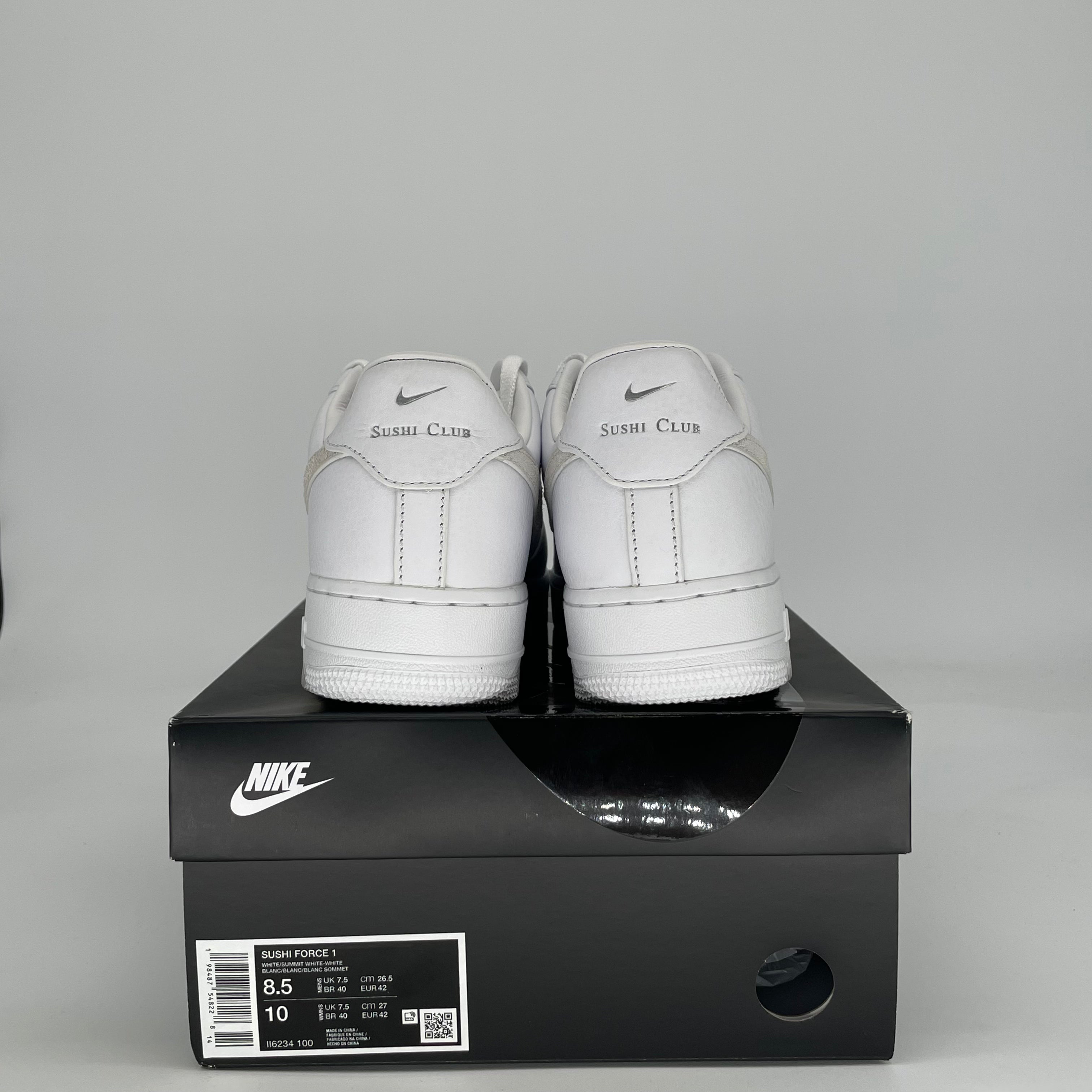 NIKE AIR FORCE 1 LOW SUSHI CLUB WHITE II6234-100 SIZE 8.5/10W