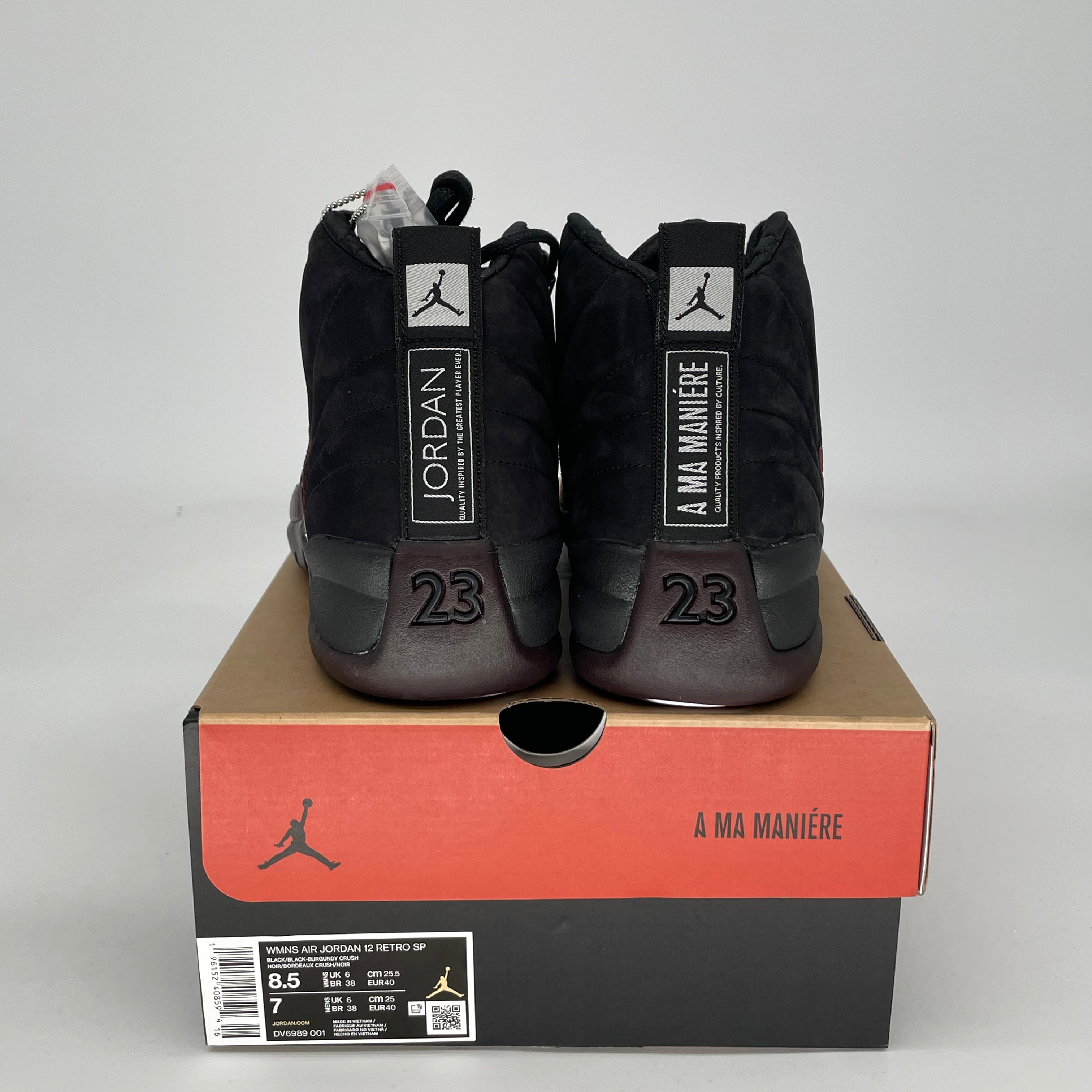 AIR JORDAN 12 A MA MANIERE BLACK W SIZE 7/8.5W DV6989-001